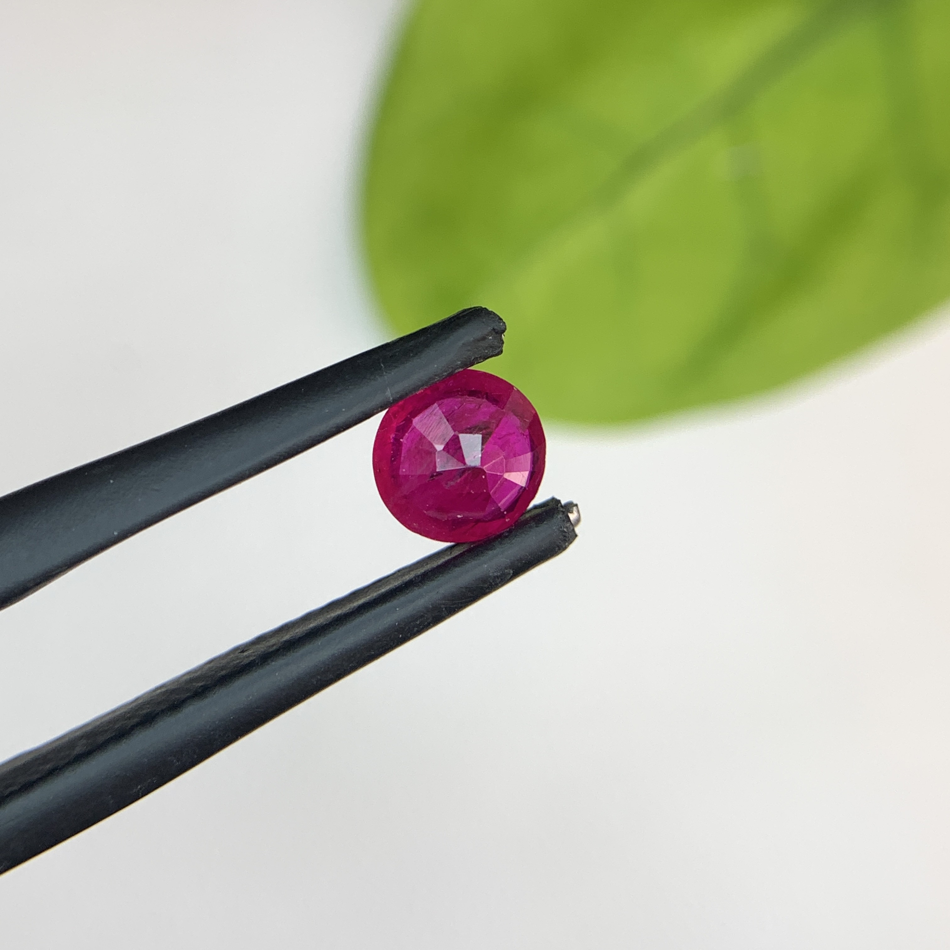 0.87 Ct Natural Red Ruby Round Shape Loose Gemstone from Afghanistan