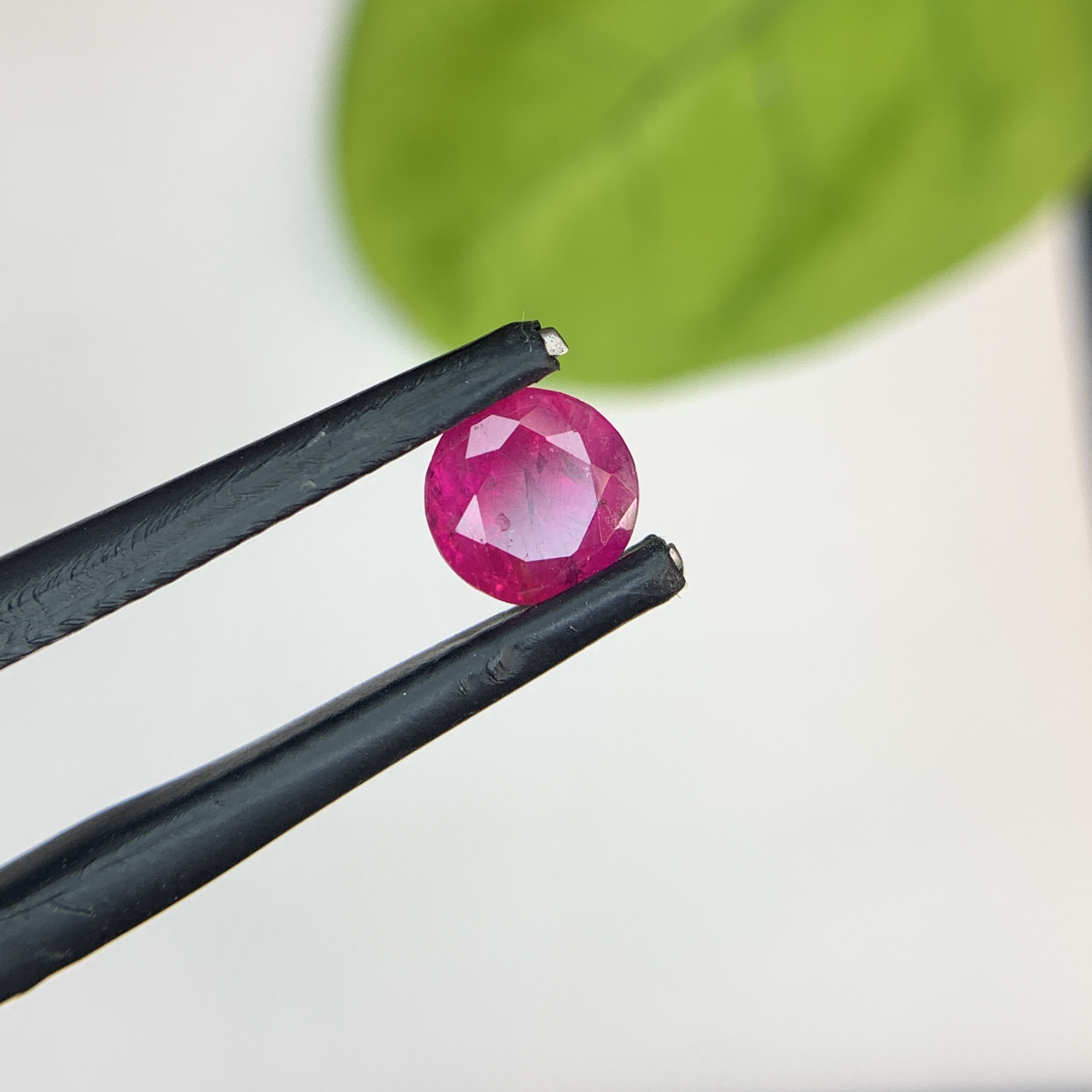 0.97 Ct Natural Pinkish Red Ruby Round Shape Loose Gemstone From Afghanistan