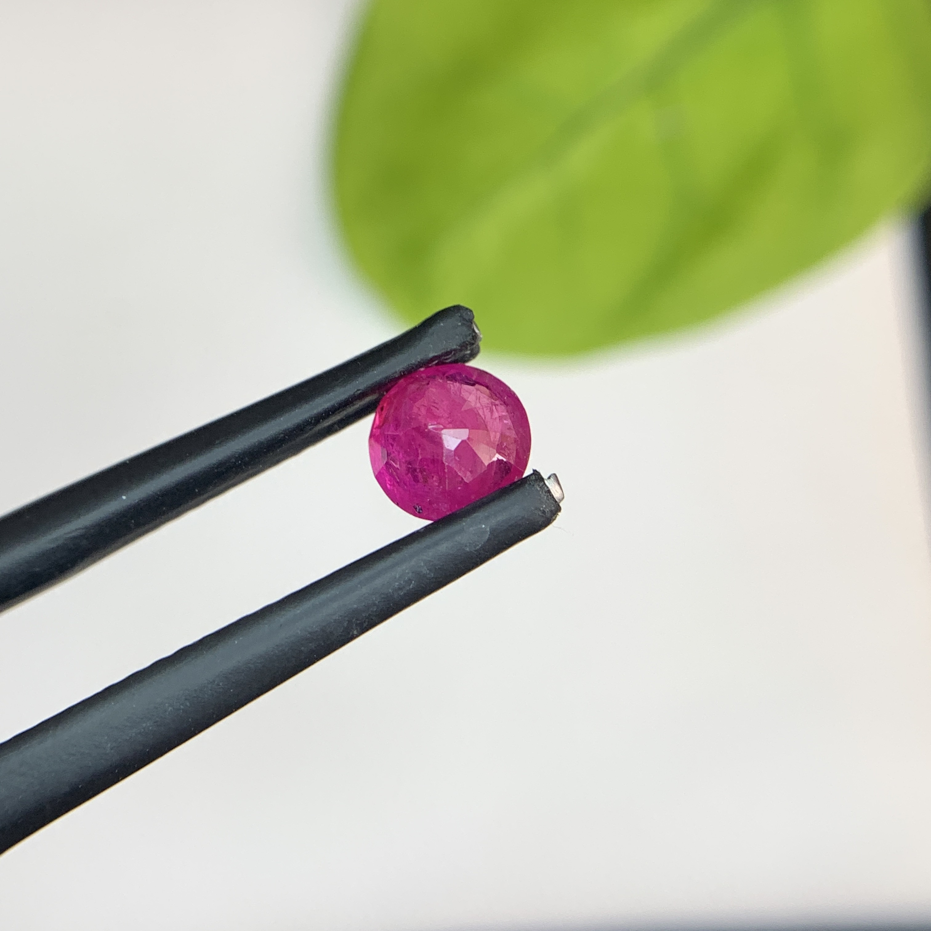 0.97 Ct Natural Pinkish Red Ruby Round Shape Loose Gemstone From Afghanistan