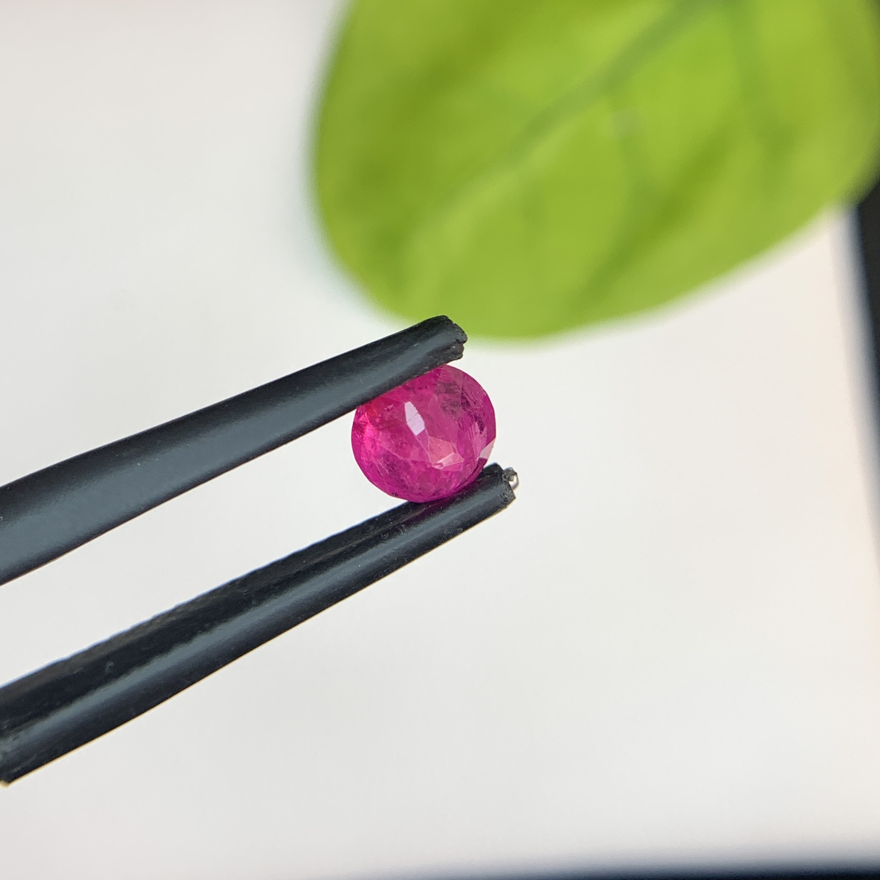 0.97 Ct Natural Pinkish Red Ruby Round Shape Loose Gemstone From Afghanistan