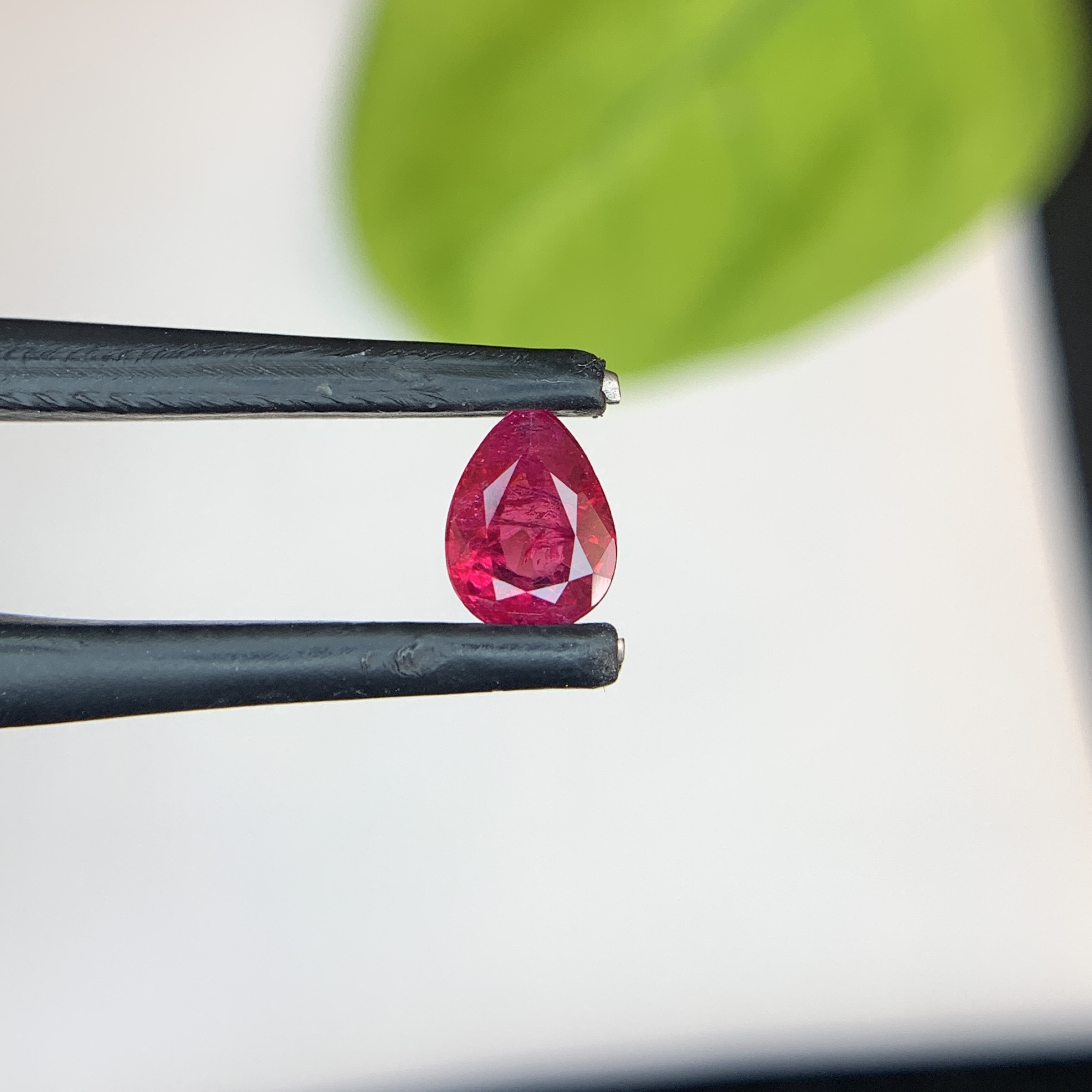 0.56 Ct Natural Red Ruby Pear Shape Loose Gemstone From Afghanistan