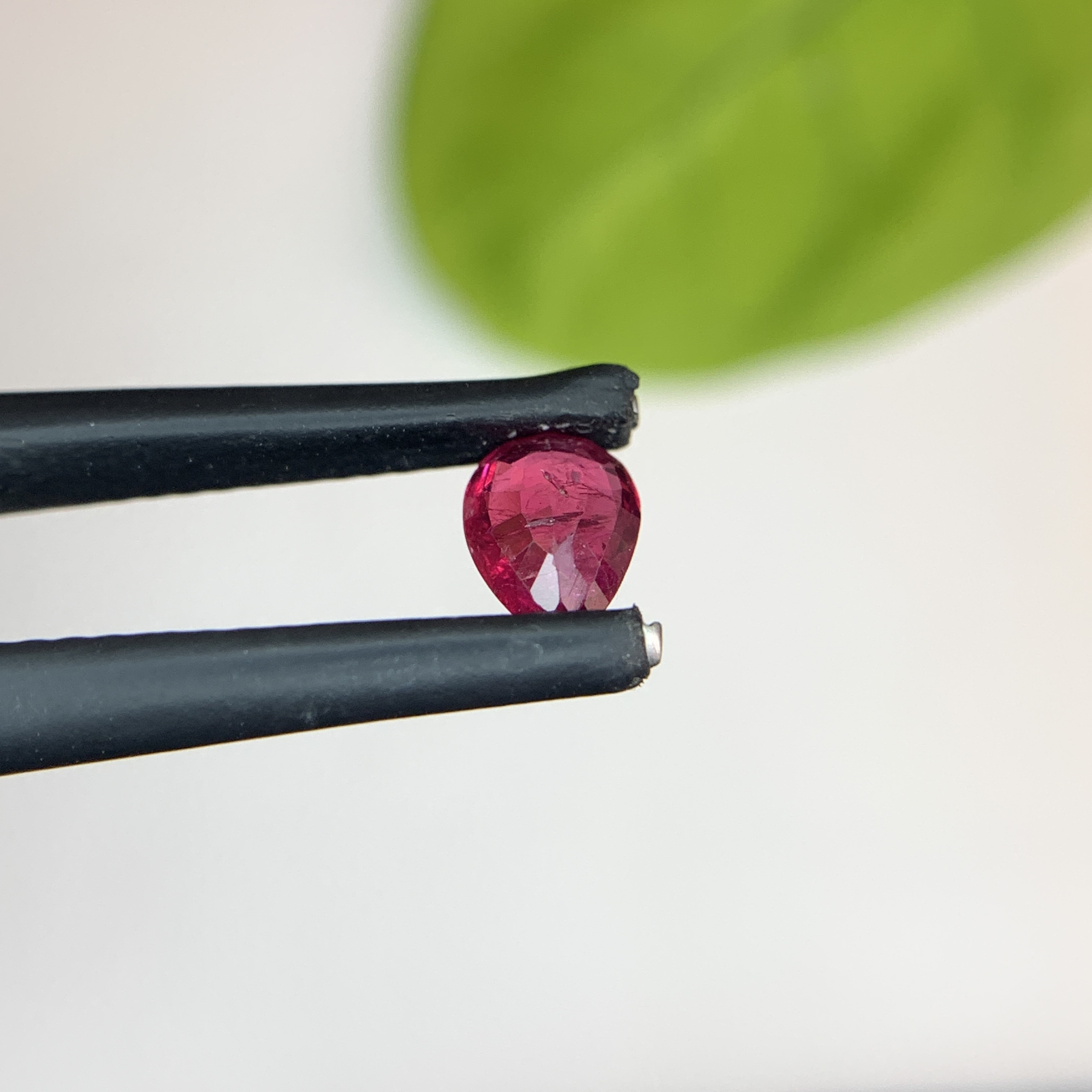 0.56 Ct Natural Red Ruby Pear Shape Loose Gemstone From Afghanistan