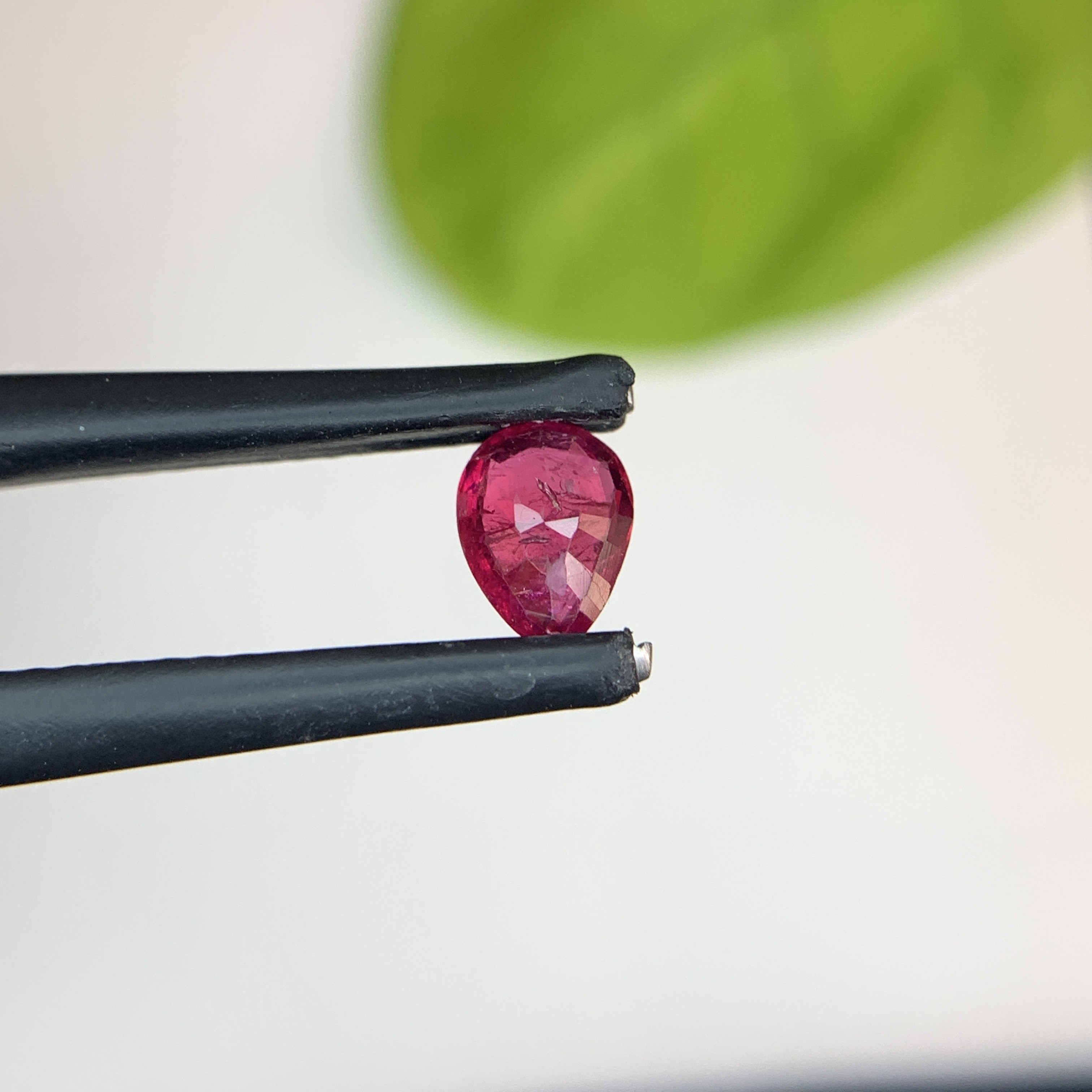 0.56 Ct Natural Red Ruby Pear Shape Loose Gemstone From Afghanistan