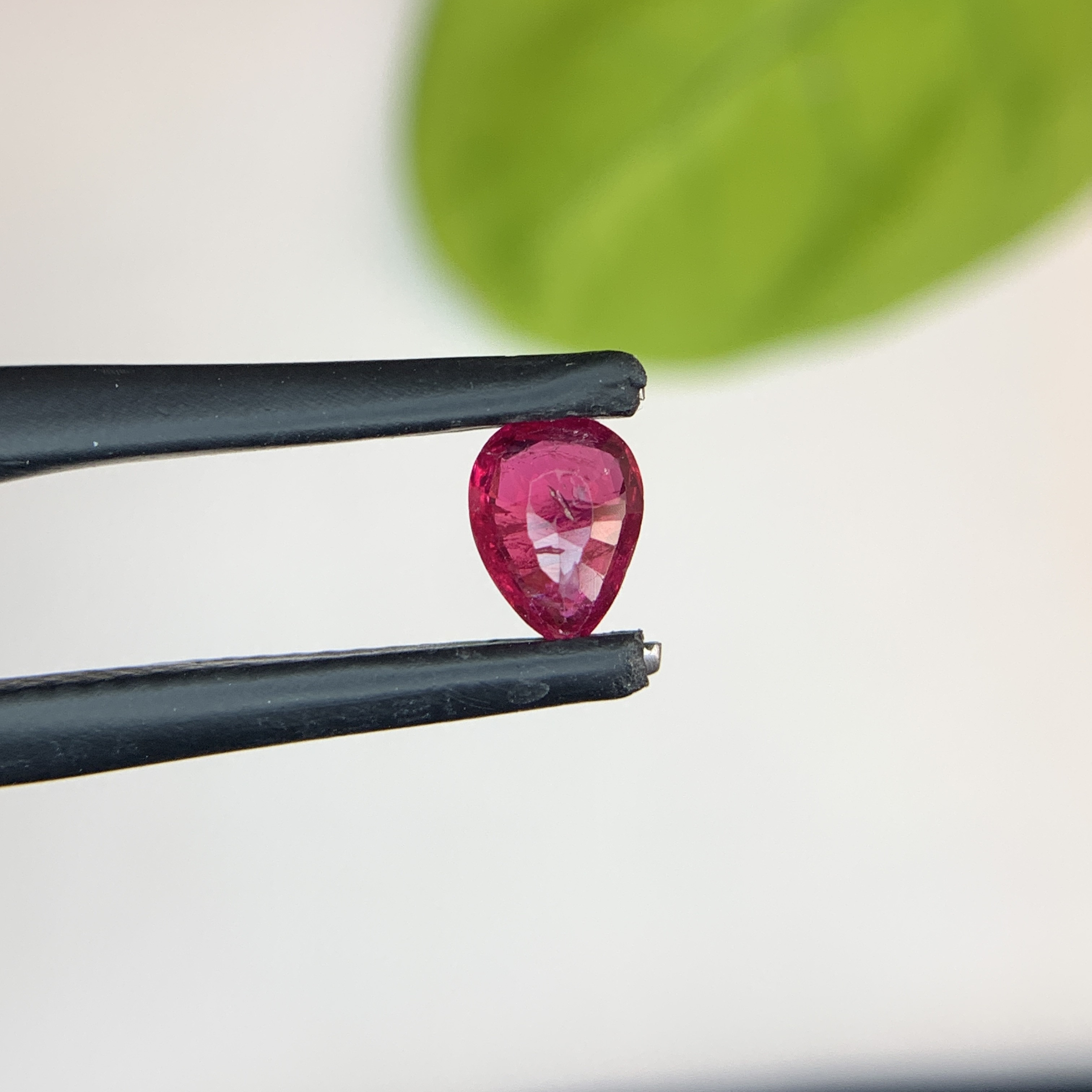 0.56 Ct Natural Red Ruby Pear Shape Loose Gemstone From Afghanistan