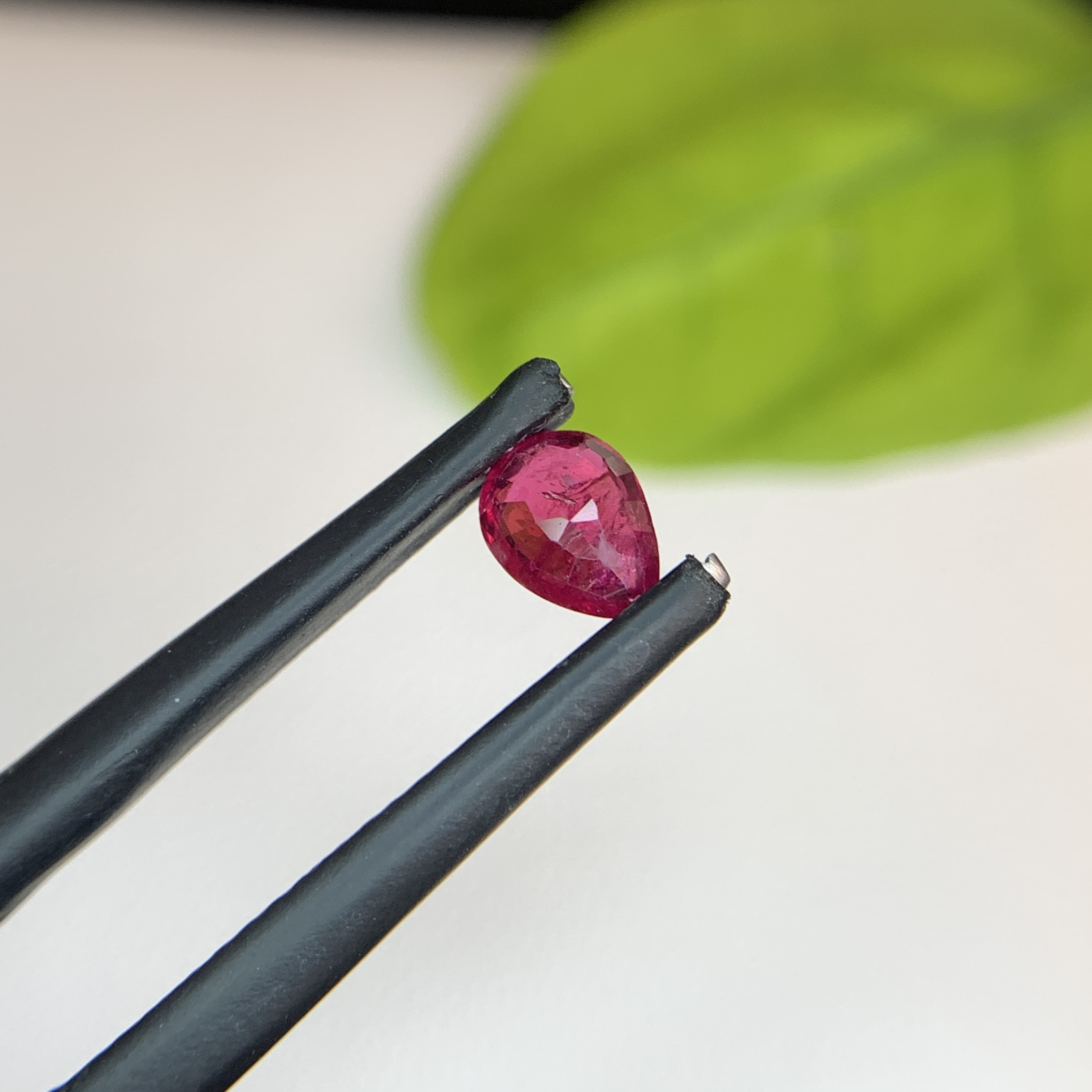 0.56 Ct Natural Red Ruby Pear Shape Loose Gemstone From Afghanistan