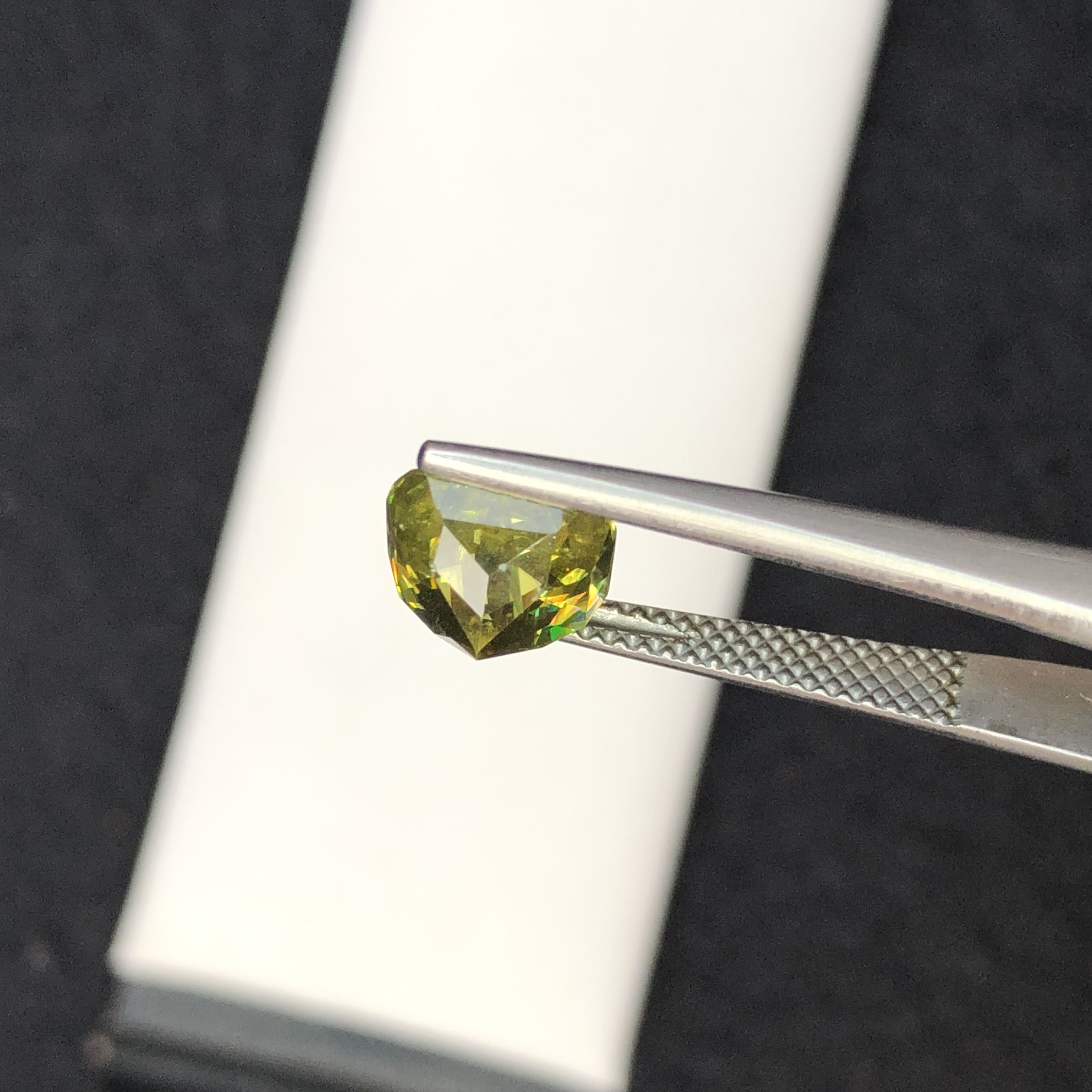 3.43 CT Natural Greenish Yellow Sphene Cushion Shape Loose Gemstone
