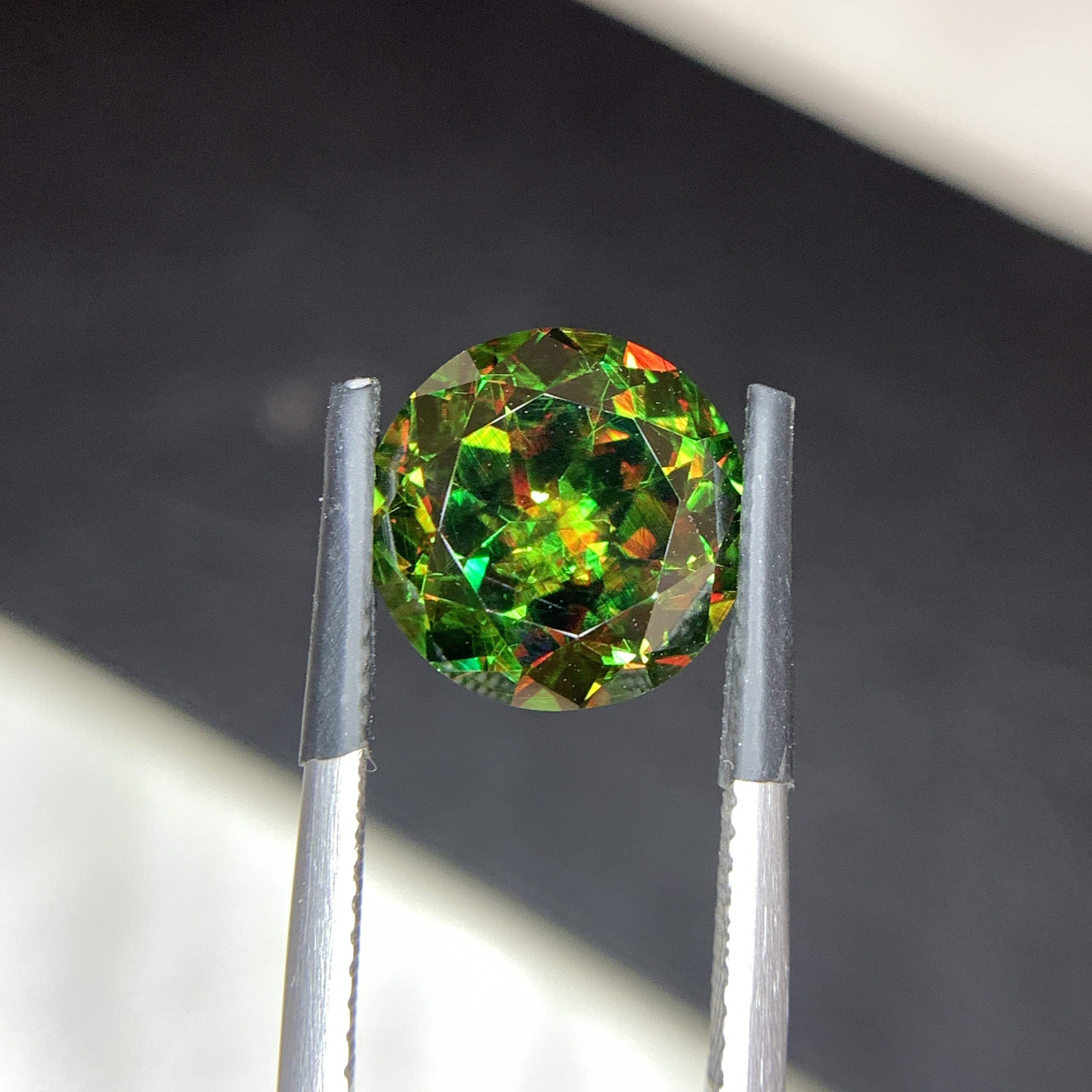 Natural Chrome Sphene Skardu Pakistan 5.85 Carat Loose Gemstone For Statement Ring Jewelry