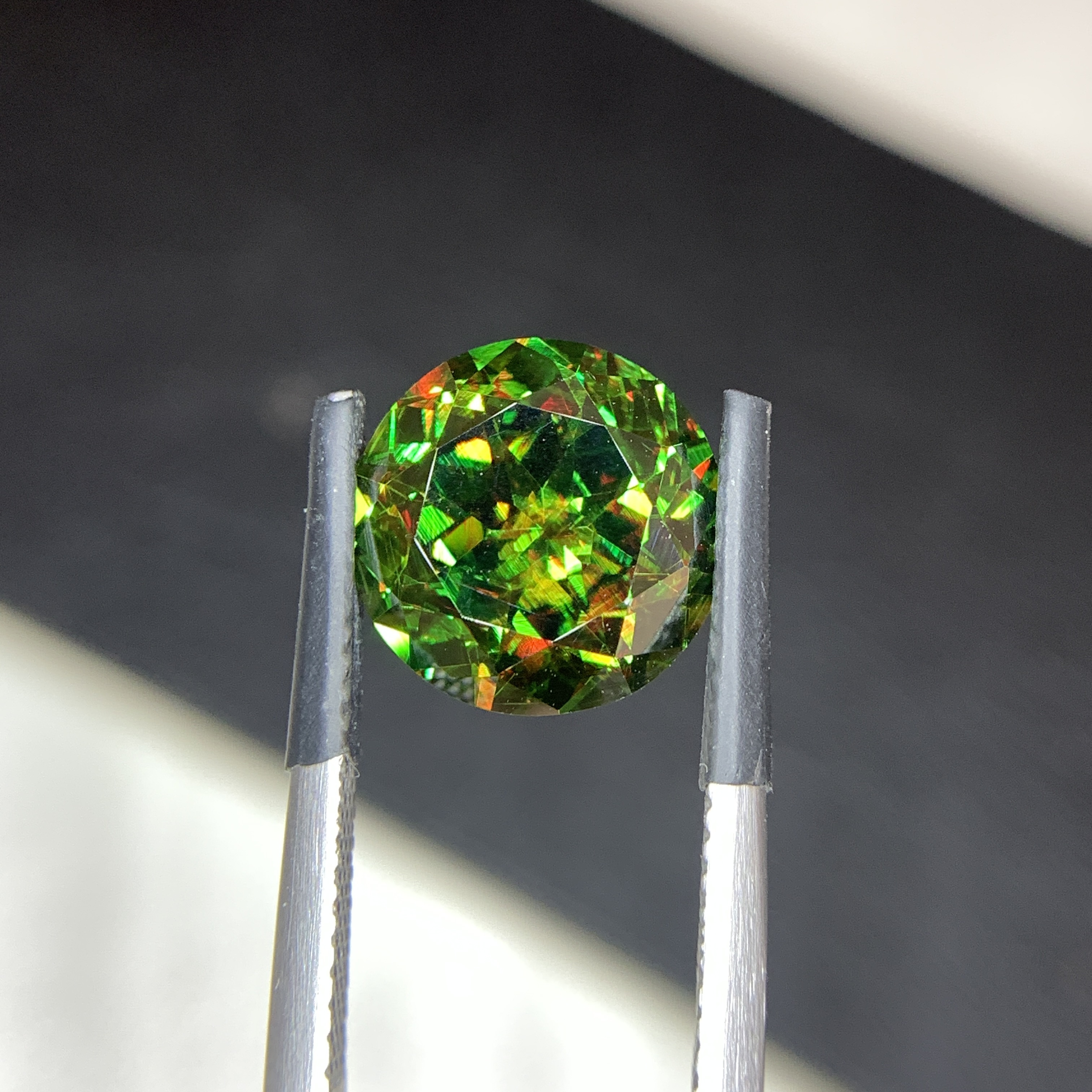 Natural Chrome Sphene Skardu Pakistan 5.85 Carat Loose Gemstone For Statement Ring Jewelry