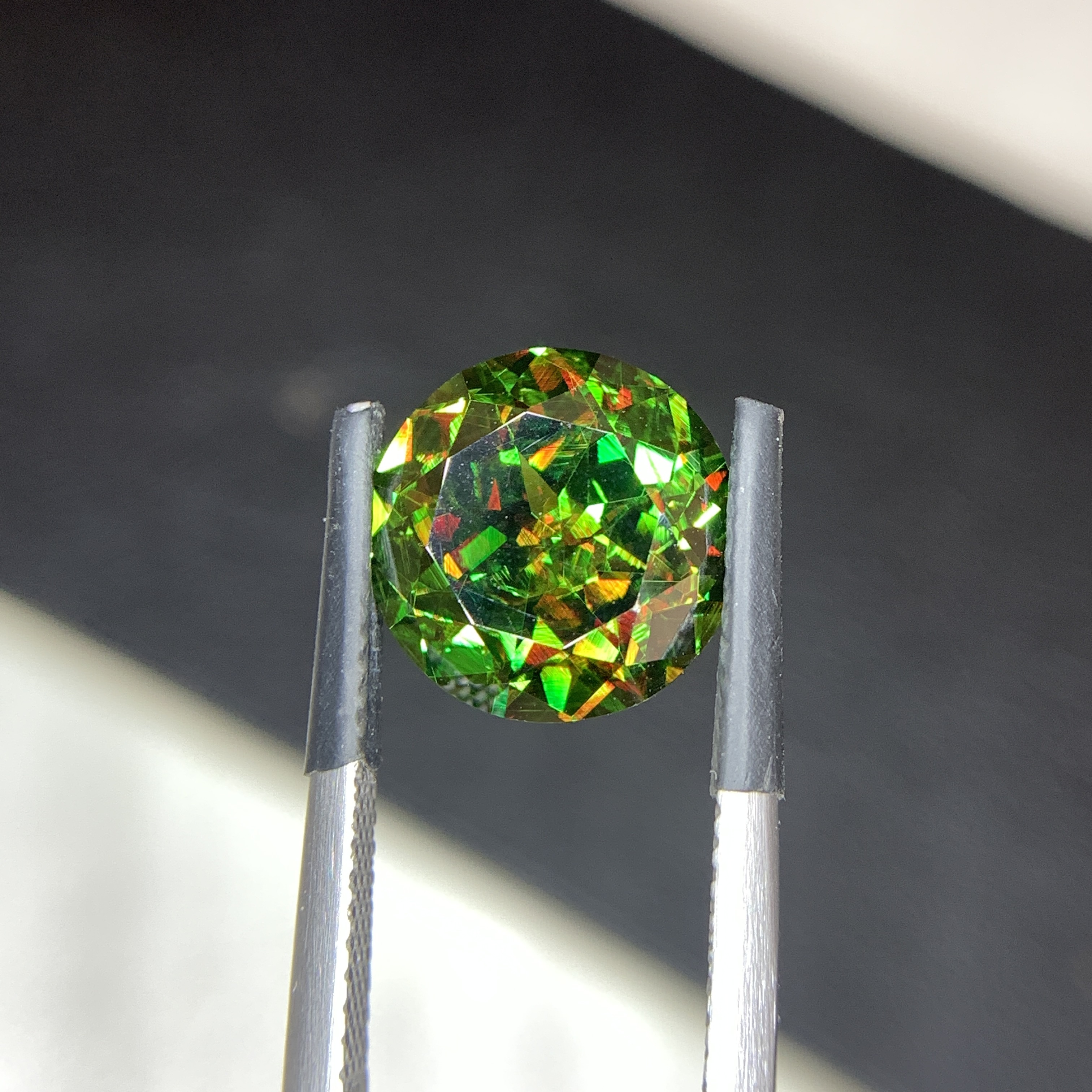 Natural Chrome Sphene Skardu Pakistan 5.85 Carat Loose Gemstone For Statement Ring Jewelry