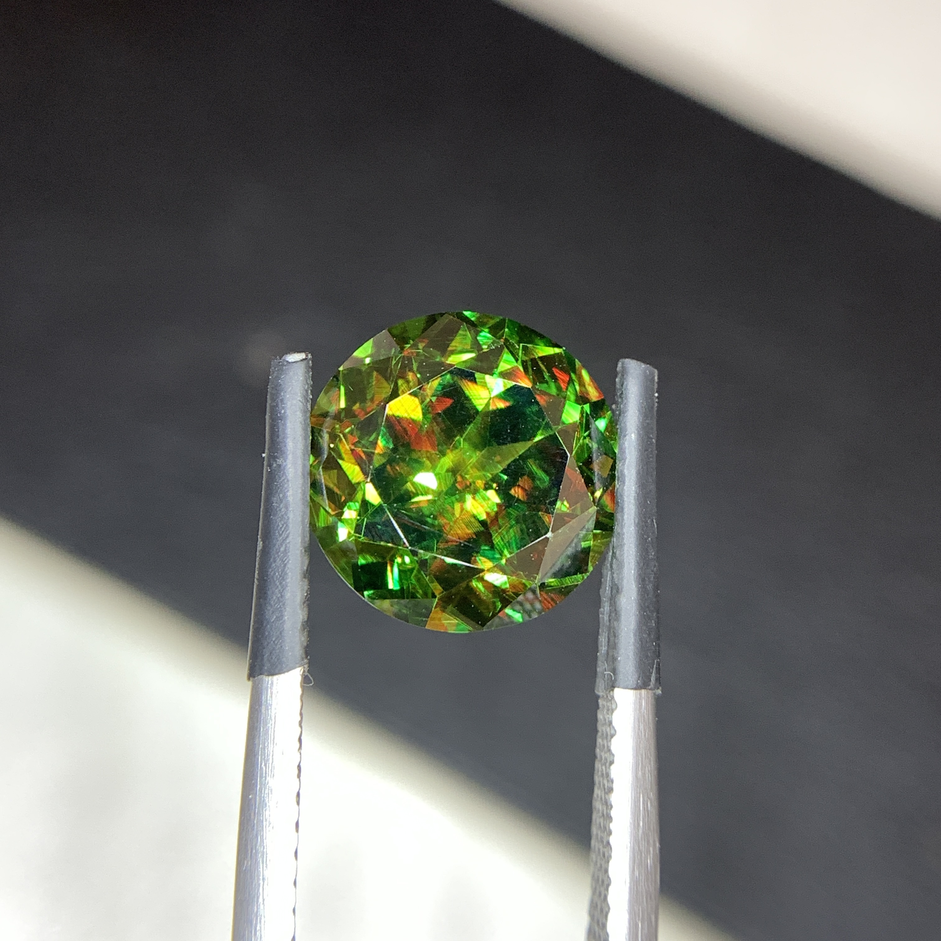 Natural Chrome Sphene Skardu Pakistan 5.85 Carat Loose Gemstone For Statement Ring Jewelry