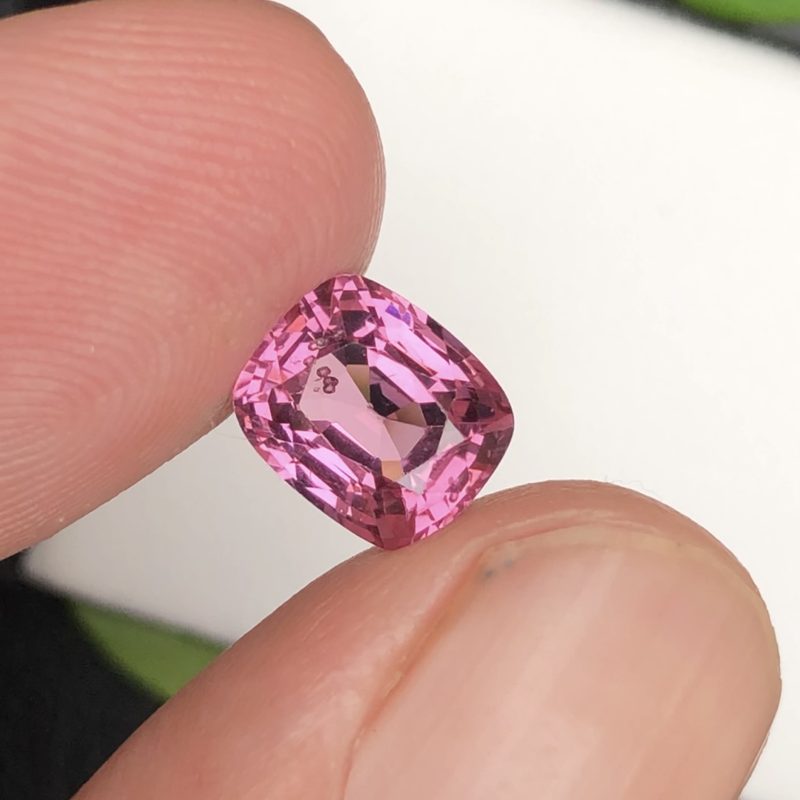Natural Pink Spinel Cushion Shape Faceted Cut Loose Gemstone For Statement Ring Piece