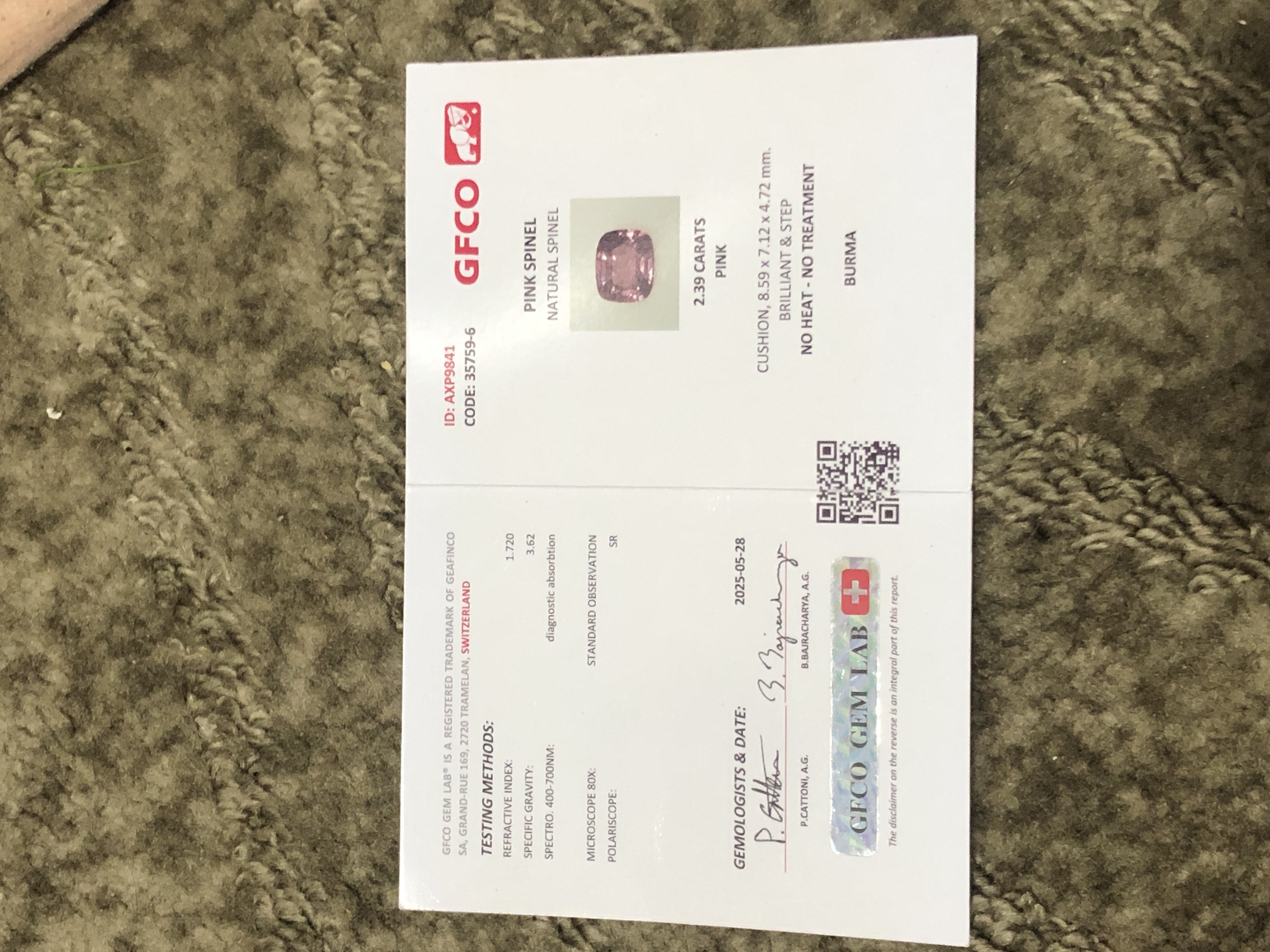 Natural Pink Spinel Cushion Shape Faceted Cut Loose Gemstone For Statement Ring Piece