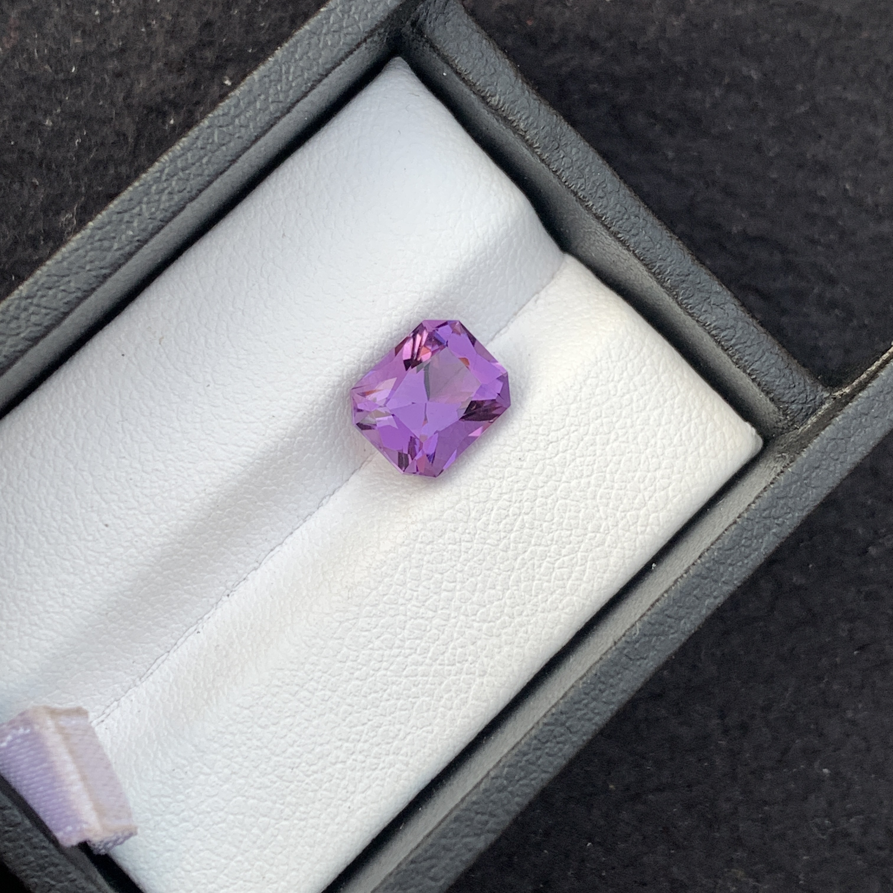 Natural Purple Amethyst 2.83 carat Faceted Cut Octagon Loose Gemstone