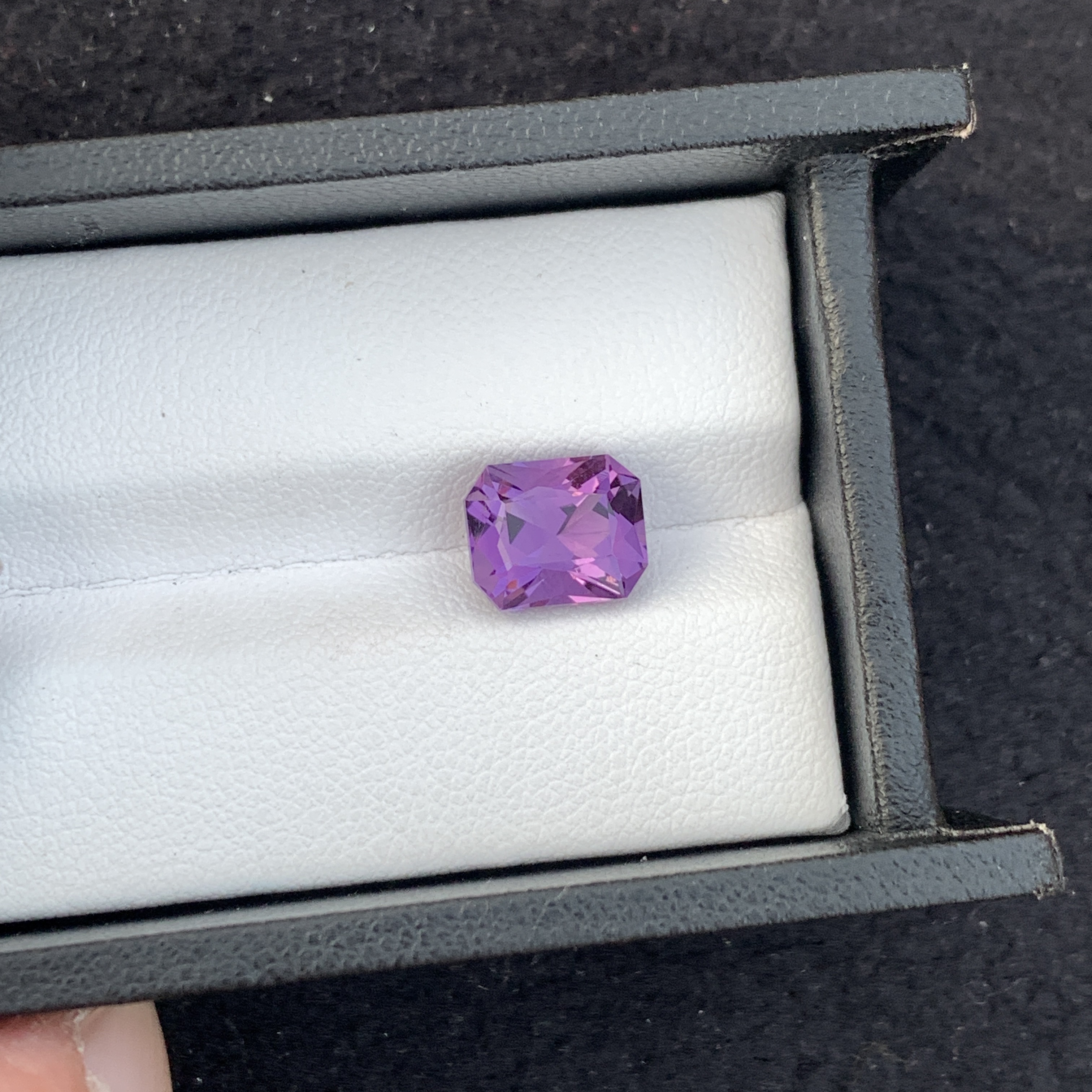 Natural Purple Amethyst 2.83 carat Faceted Cut Octagon Loose Gemstone
