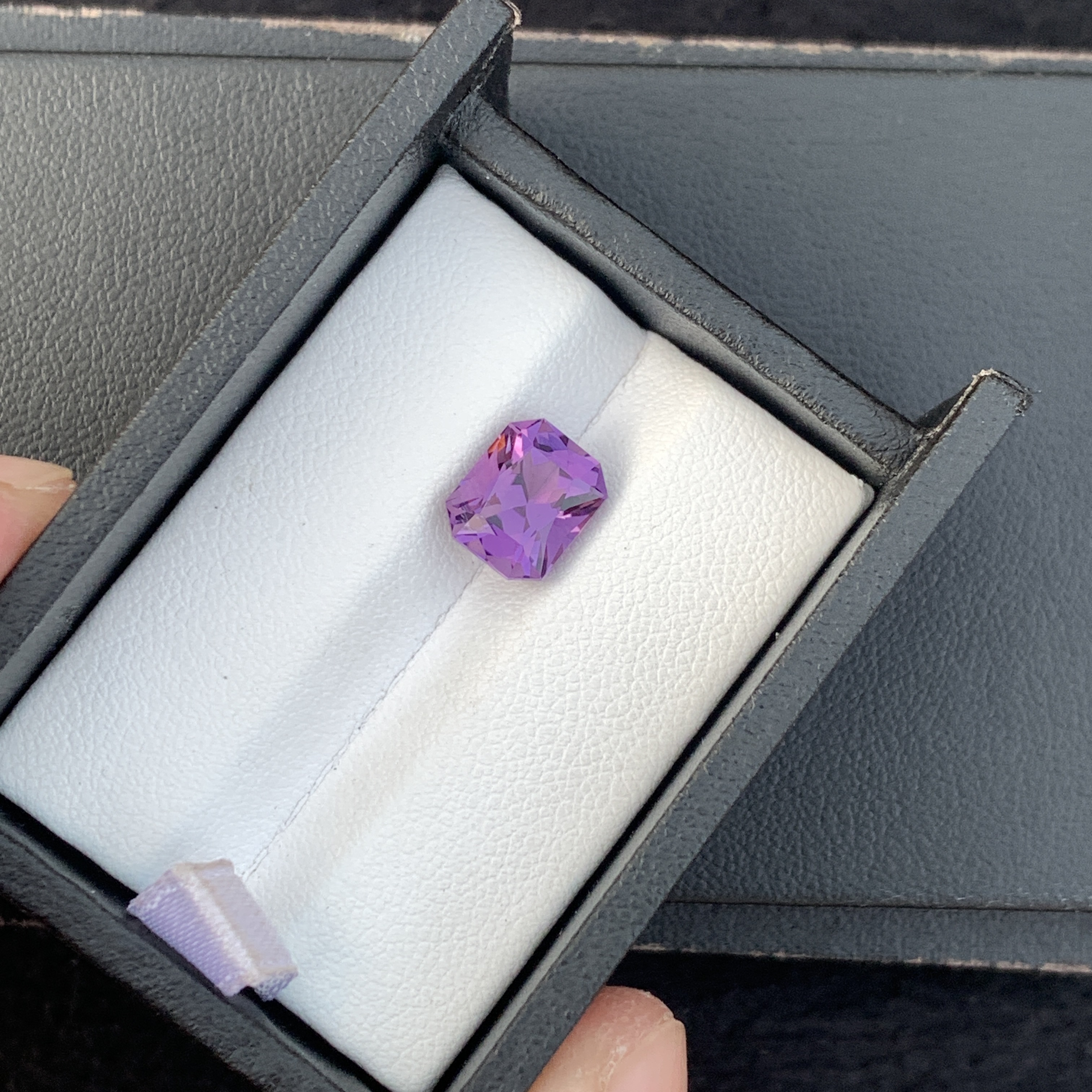 Natural Purple Amethyst 2.83 carat Faceted Cut Octagon Loose Gemstone