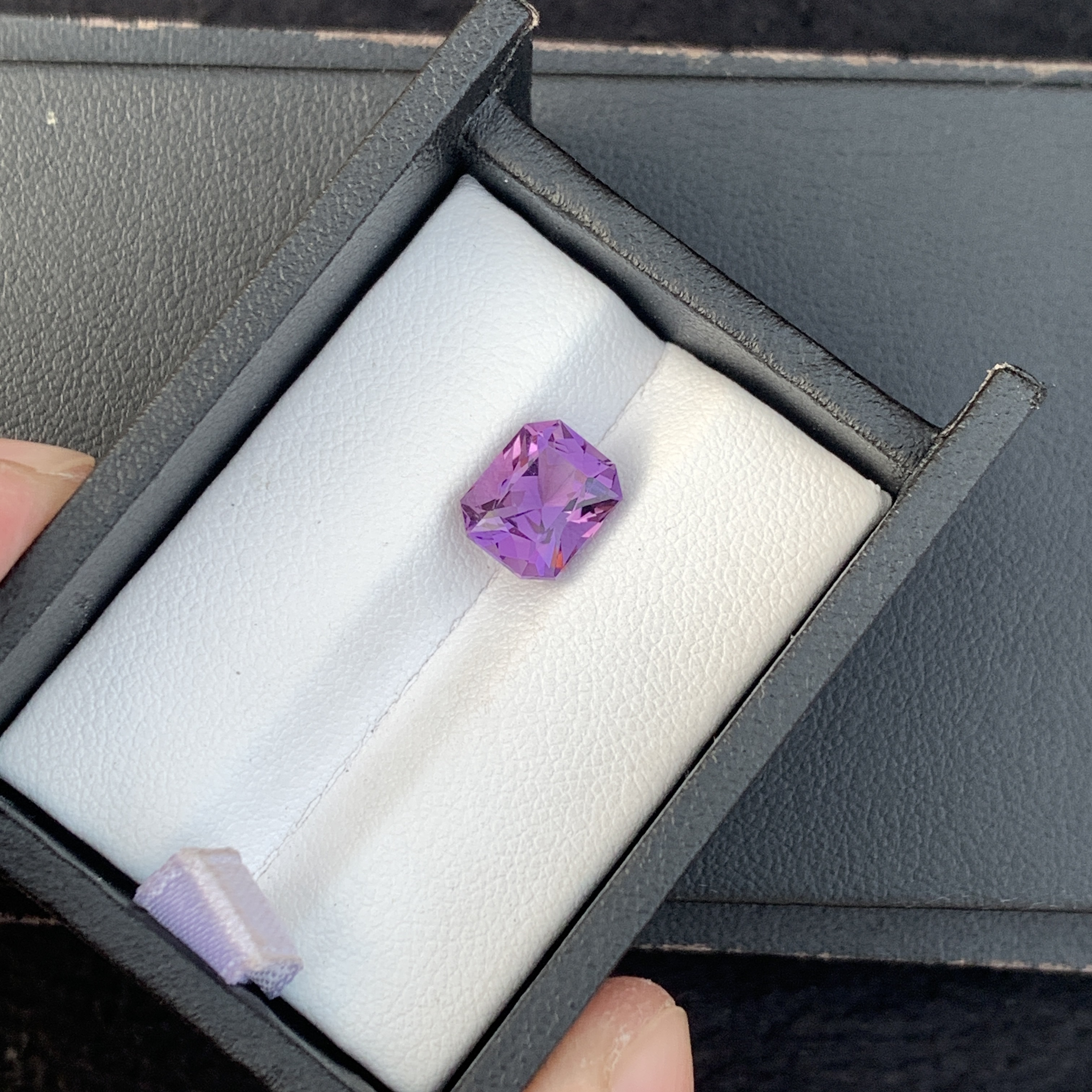 Natural Purple Amethyst 2.83 carat Faceted Cut Octagon Loose Gemstone