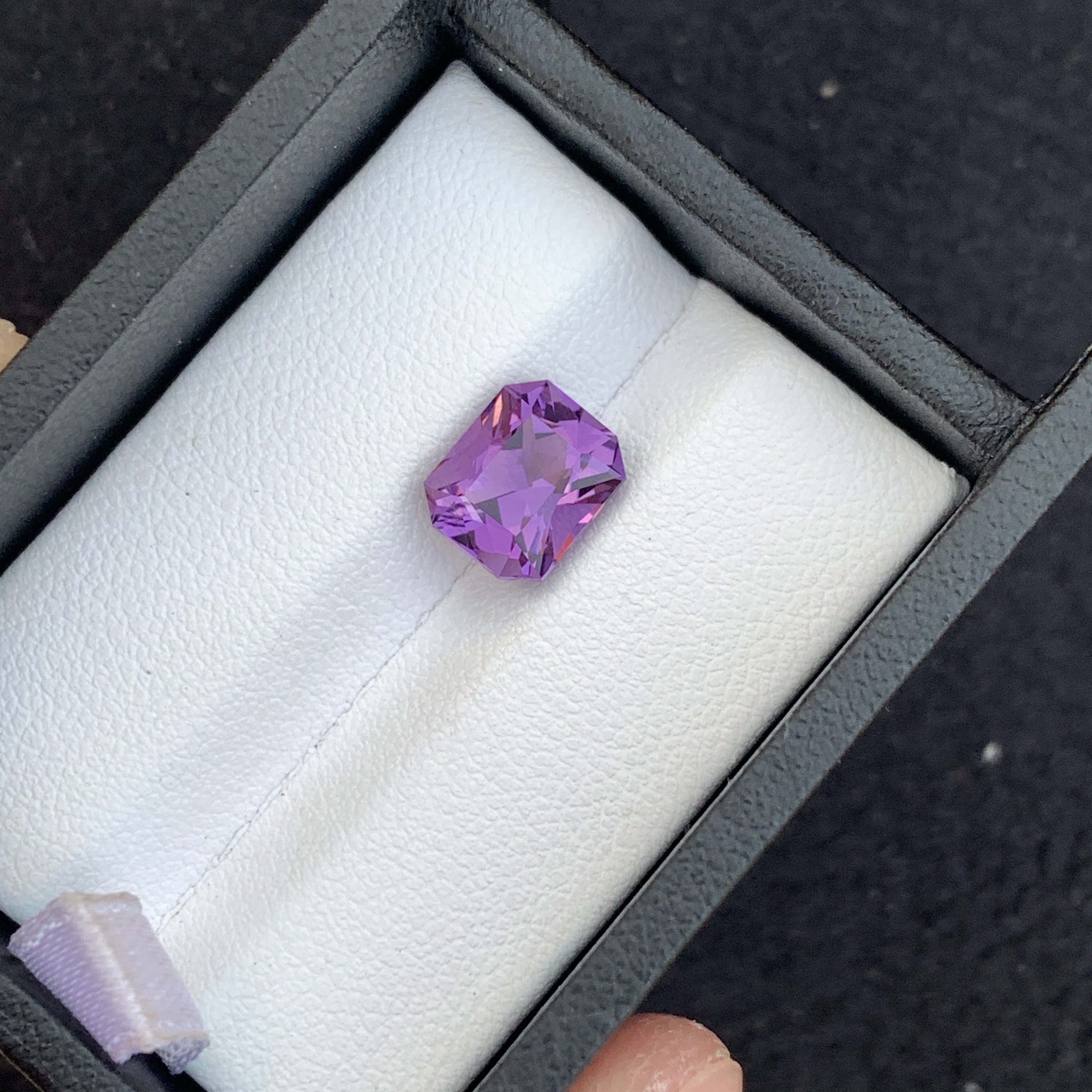 Natural Purple Amethyst 2.83 carat Faceted Cut Octagon Loose Gemstone