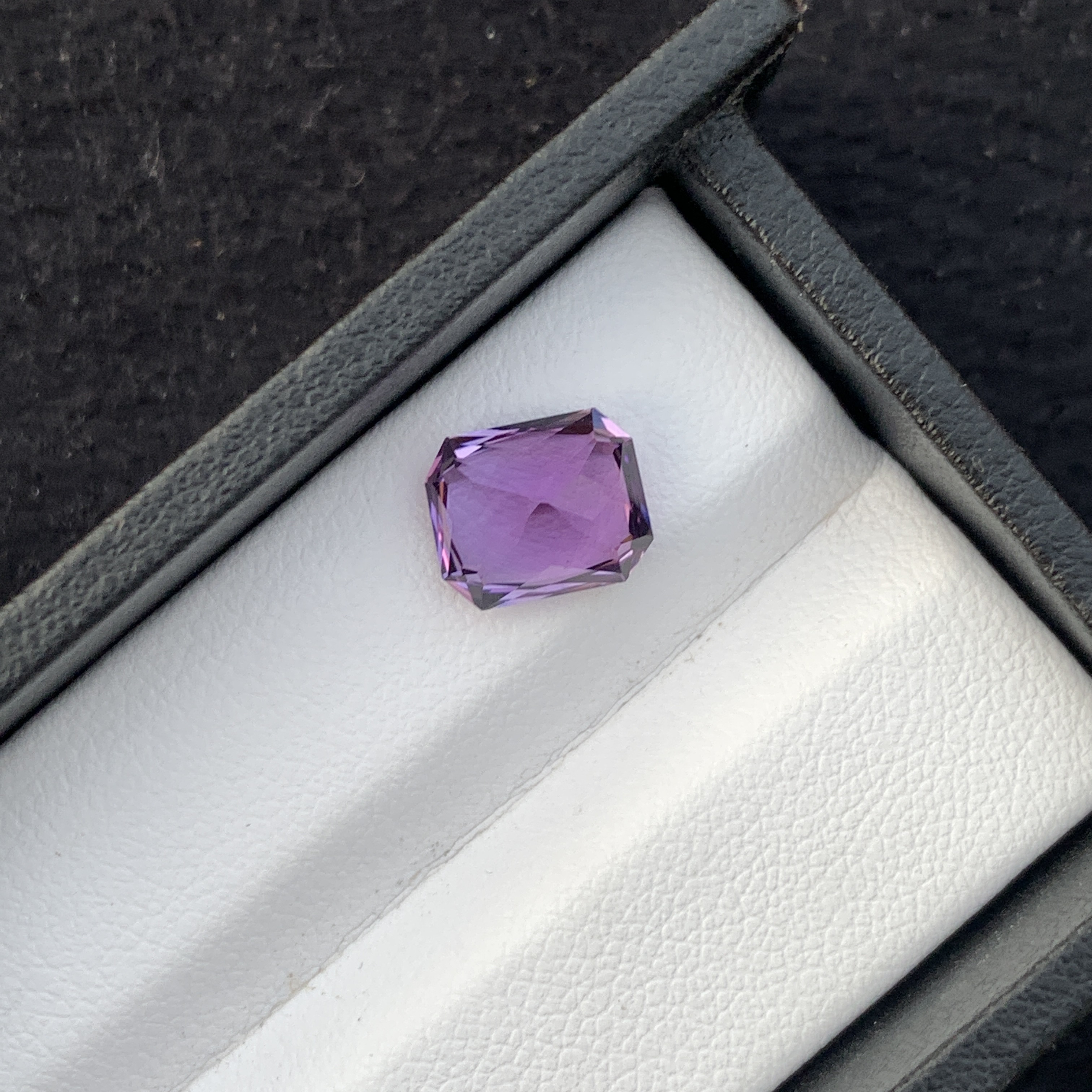 Natural Purple Amethyst 2.83 carat Faceted Cut Octagon Loose Gemstone