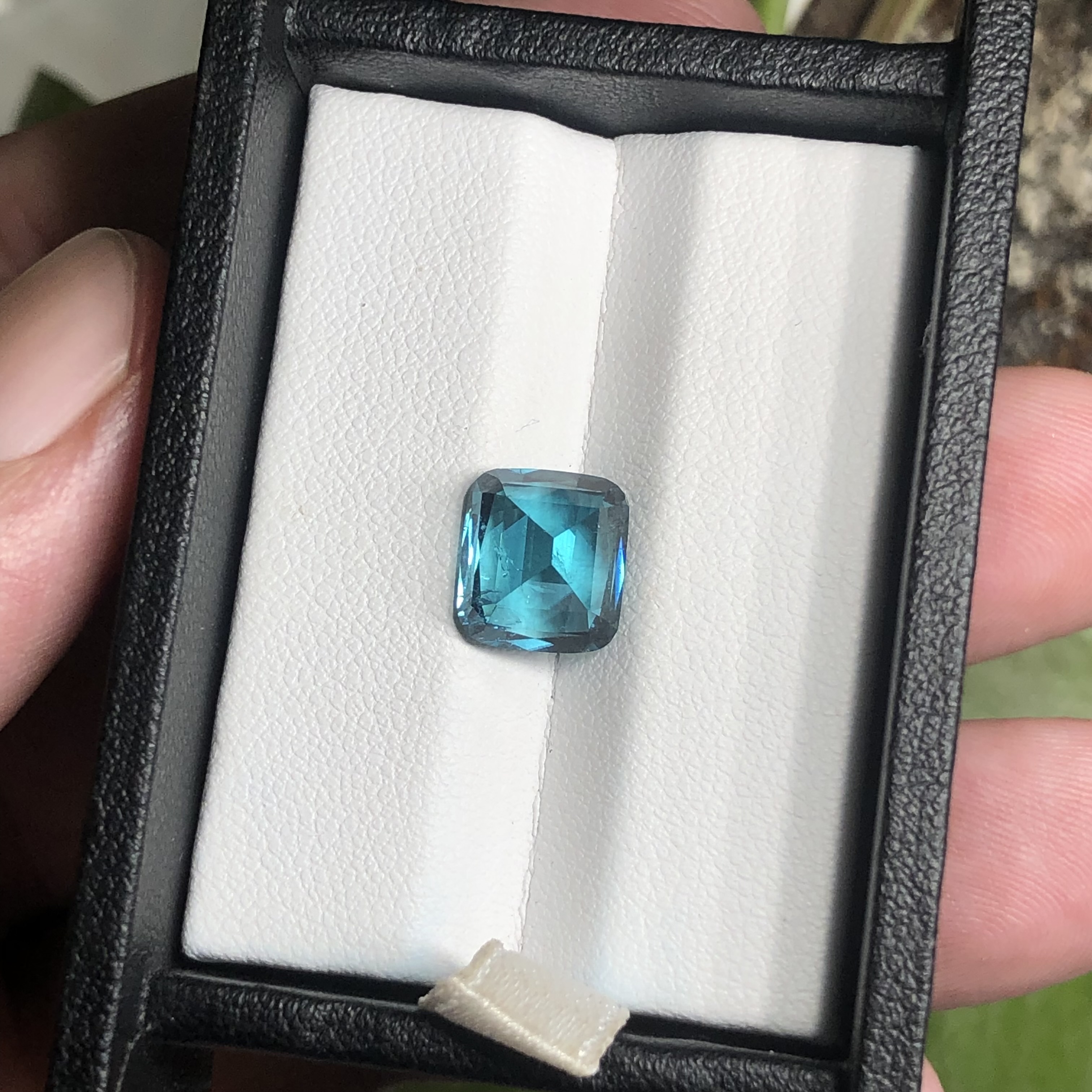 Natural Lagoon Blue Tourmaline 4.07 Carat Faceted Cushion Shape Loose Gemstone For Jewelry Making