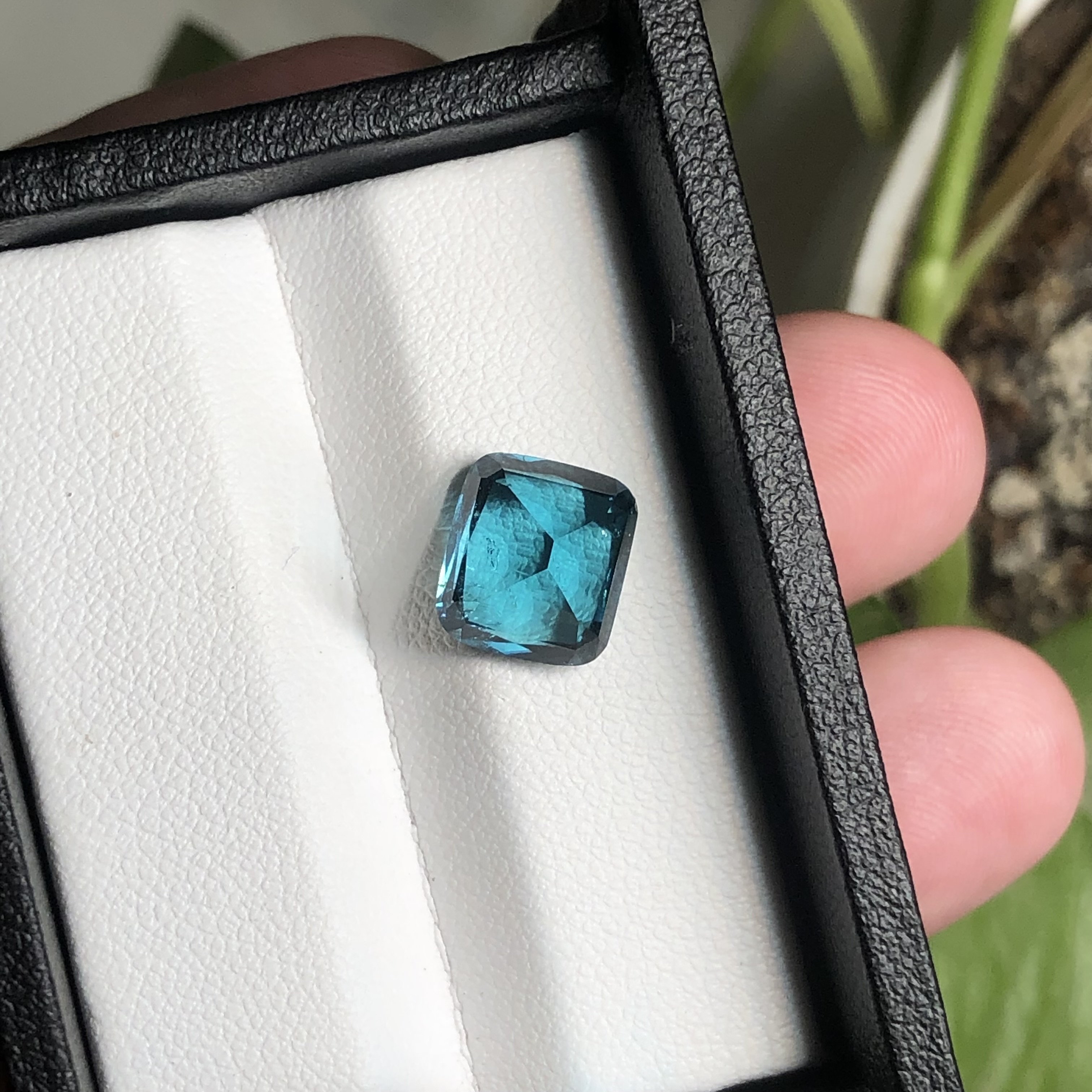 Natural Lagoon Blue Tourmaline 4.07 Carat Faceted Cushion Shape Loose Gemstone For Jewelry Making