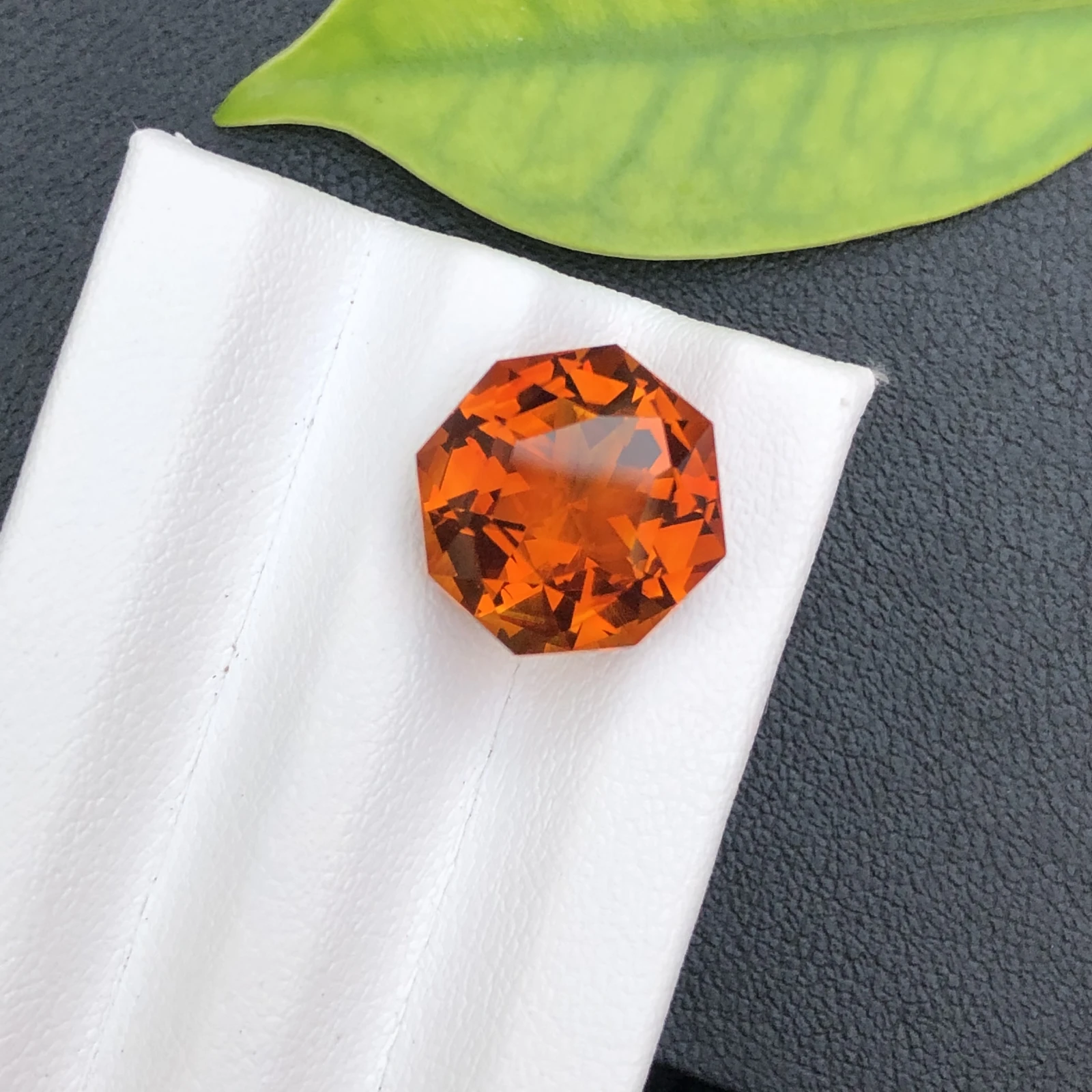 8.20ct Natural Madeira Citrine Octagon Shape Faceted Loose Gemstone