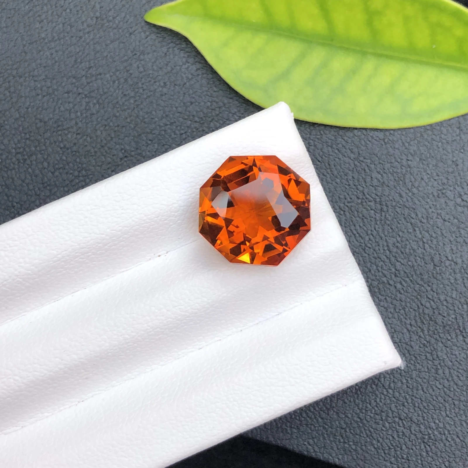 8.20ct Natural Madeira Citrine Octagon Shape Faceted Loose Gemstone