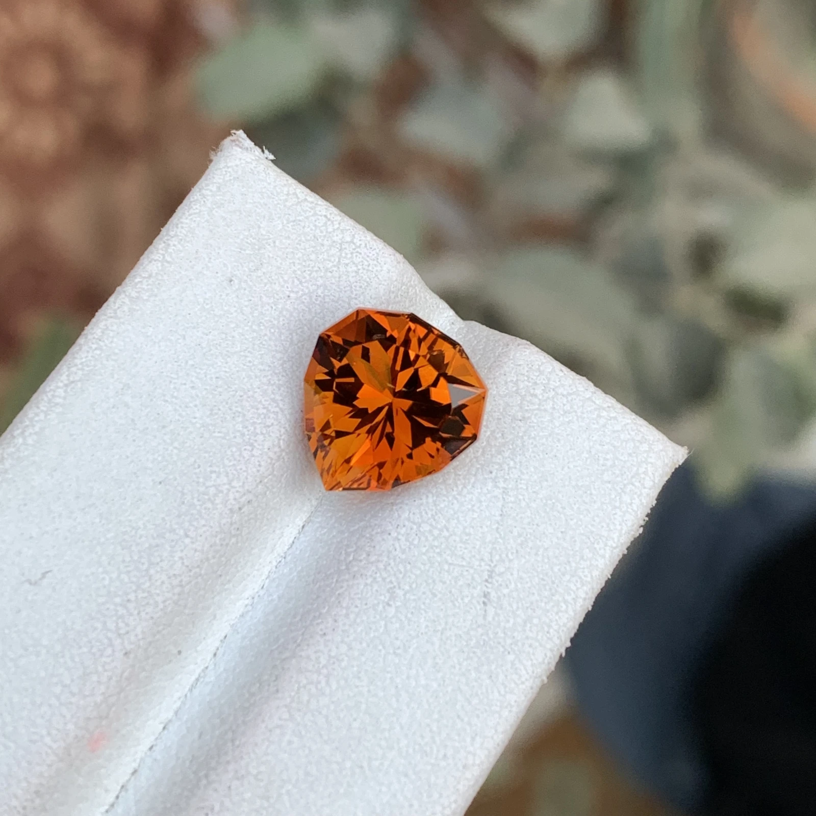 4.59ct Natural Madeira Citrine Orange Color Fancy Faceted Loose Gemstone