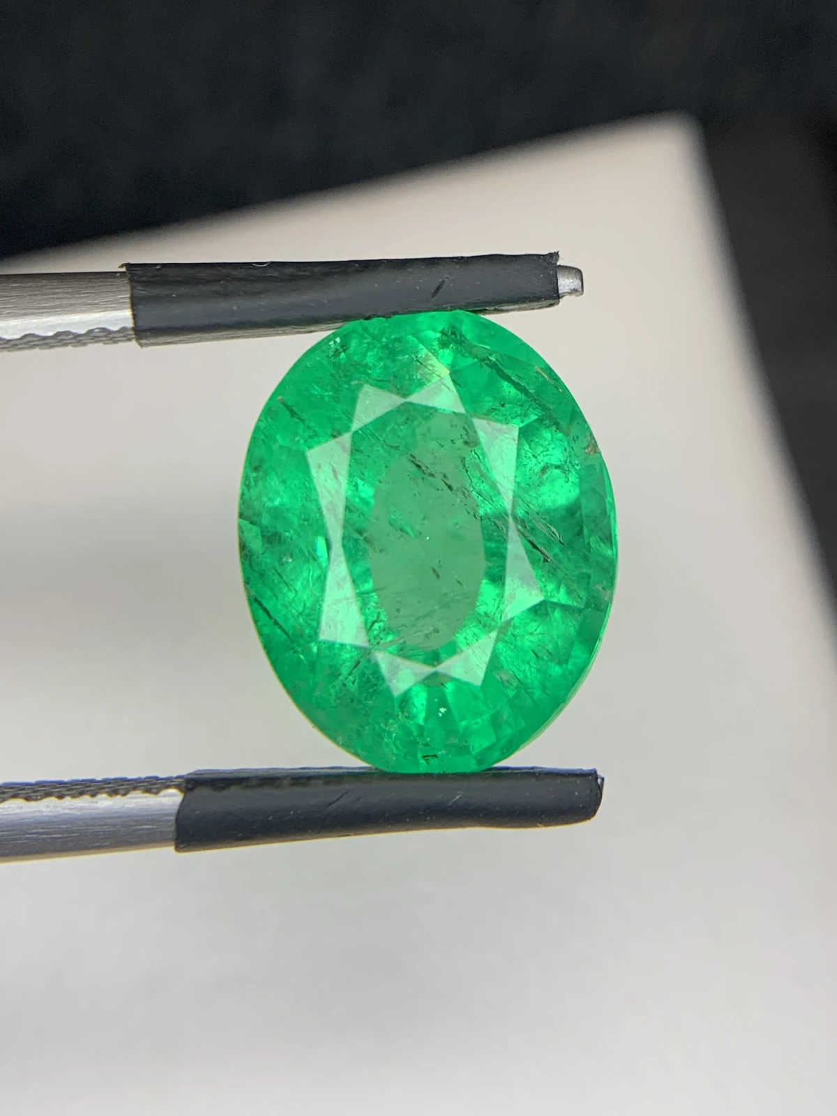 Bellerophon Certified 6.54 Ct Natural Panjshir Emerald Oval Shape Loose Gemstone