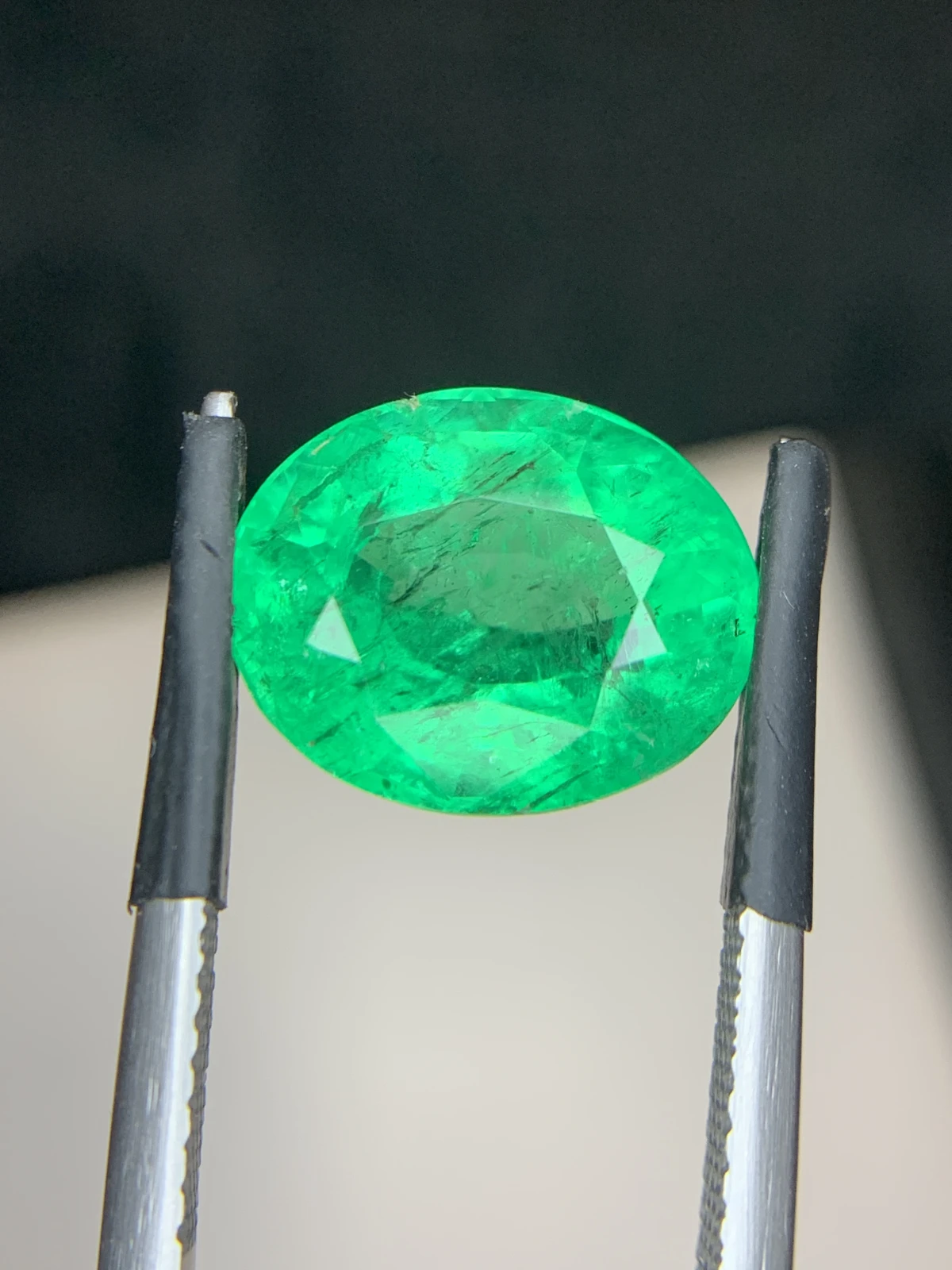 Bellerophon Certified 6.54 Ct Natural Panjshir Emerald Oval Shape Loose Gemstone