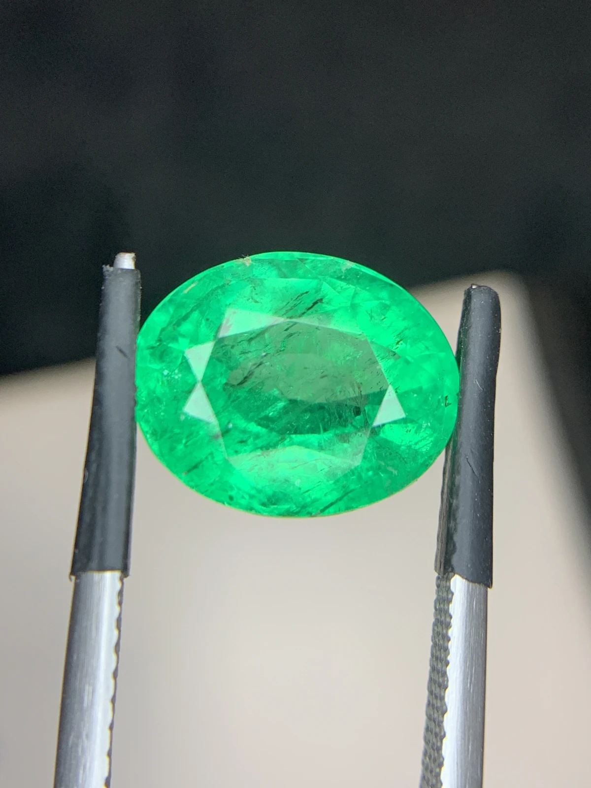Bellerophon Certified 6.54 Ct Natural Panjshir Emerald Oval Shape Loose Gemstone
