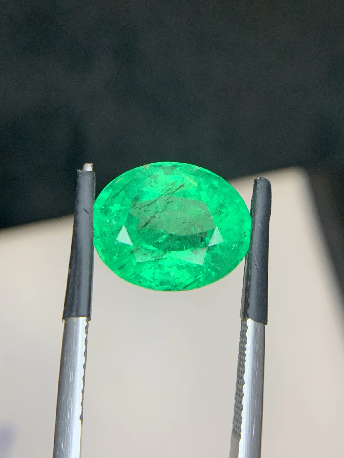 Bellerophon Certified 6.54 Ct Natural Panjshir Emerald Oval Shape Loose Gemstone