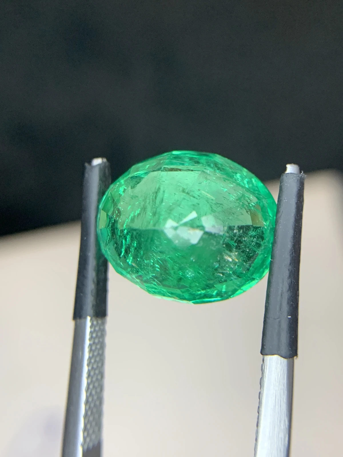 Bellerophon Certified 6.54 Ct Natural Panjshir Emerald Oval Shape Loose Gemstone