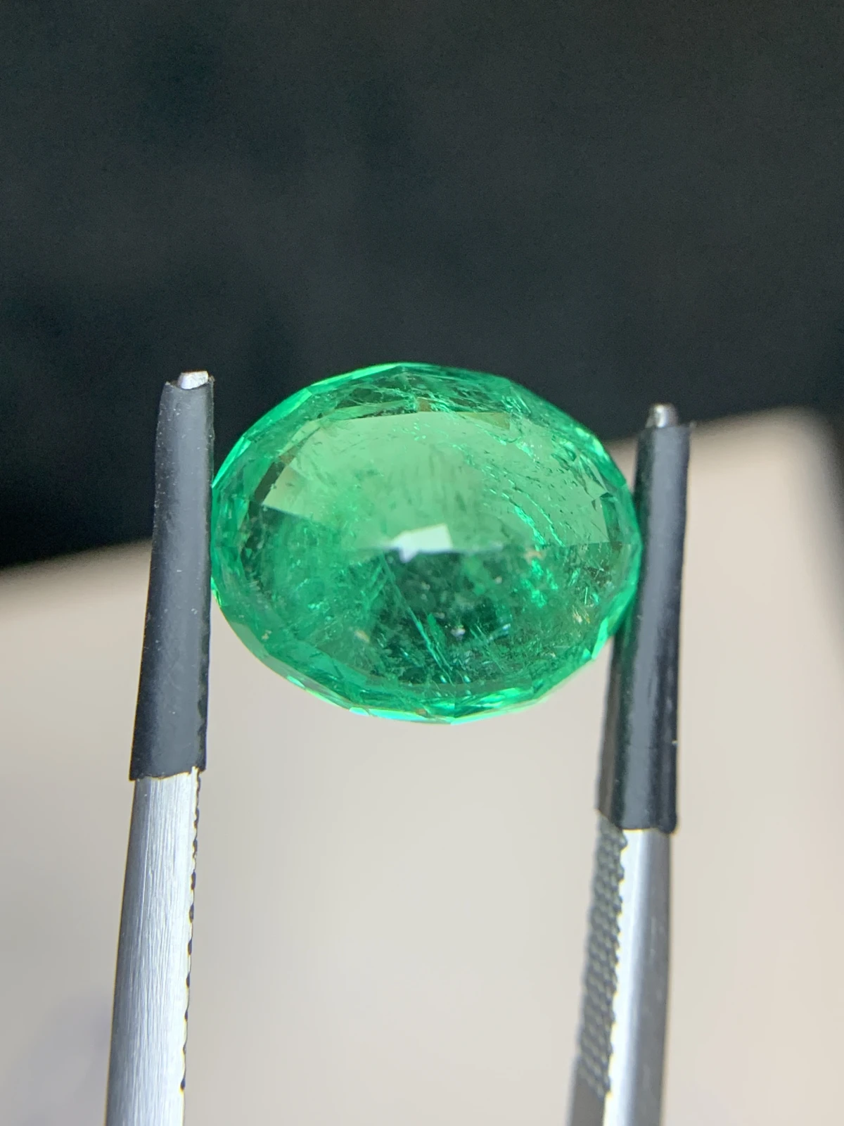 Bellerophon Certified 6.54 Ct Natural Panjshir Emerald Oval Shape Loose Gemstone
