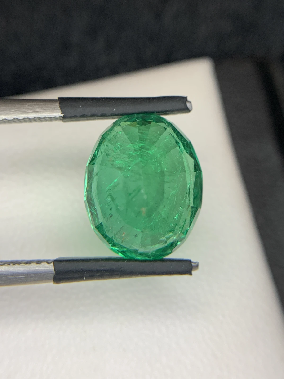 Bellerophon Certified 6.54 Ct Natural Panjshir Emerald Oval Shape Loose Gemstone
