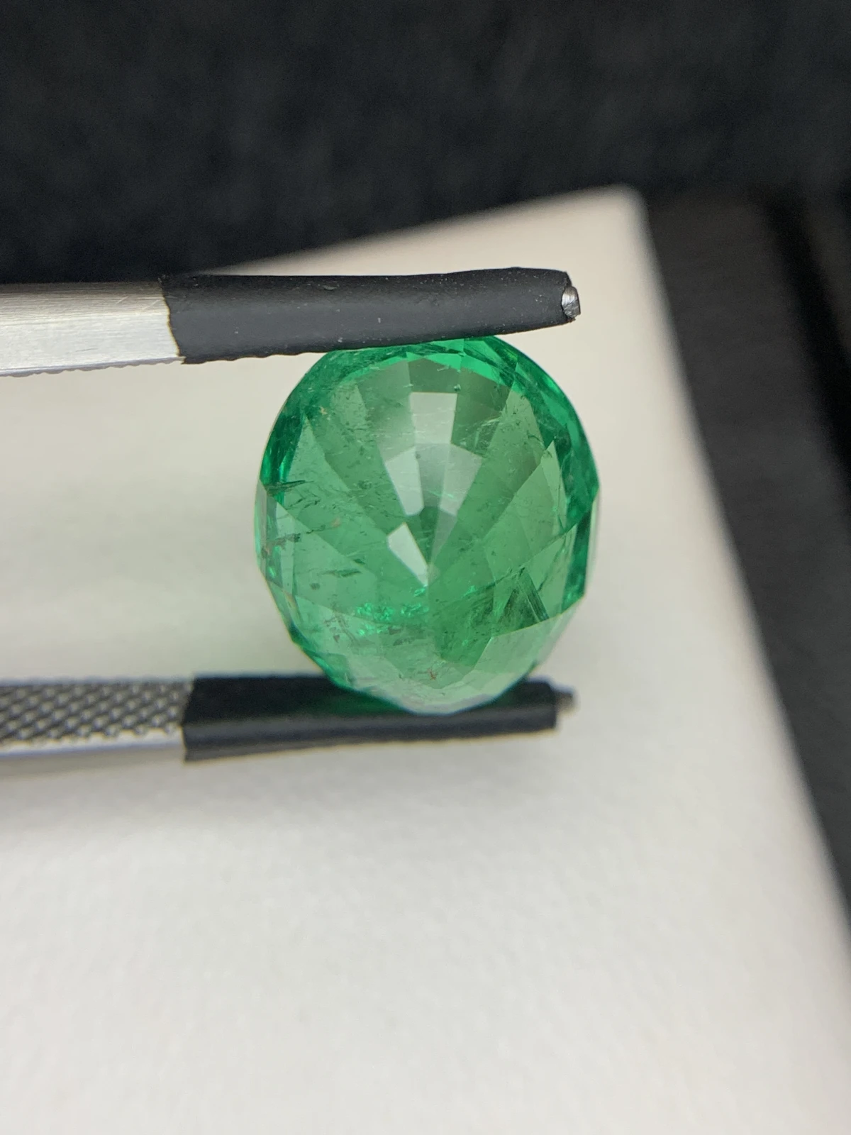 Bellerophon Certified 6.54 Ct Natural Panjshir Emerald Oval Shape Loose Gemstone
