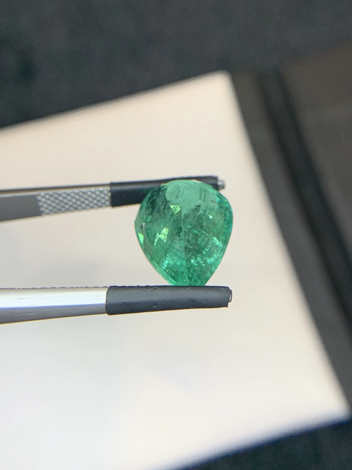 Bellerophon Certified 5.92 Ct Natural Panjshir Emerald Pear Shape Loose Gemstone