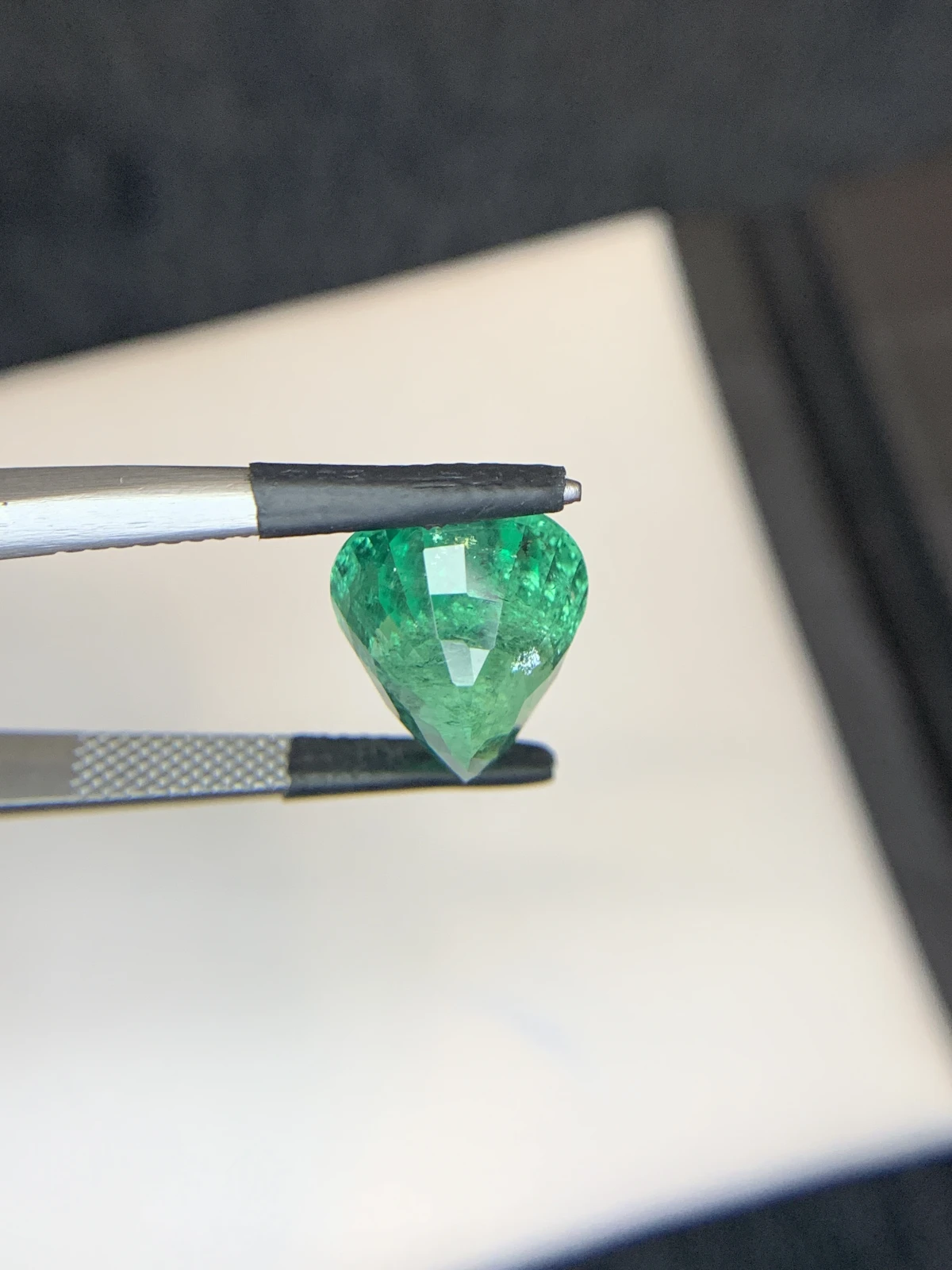 Bellerophon Certified 5.92 Ct Natural Panjshir Emerald Pear Shape Loose Gemstone