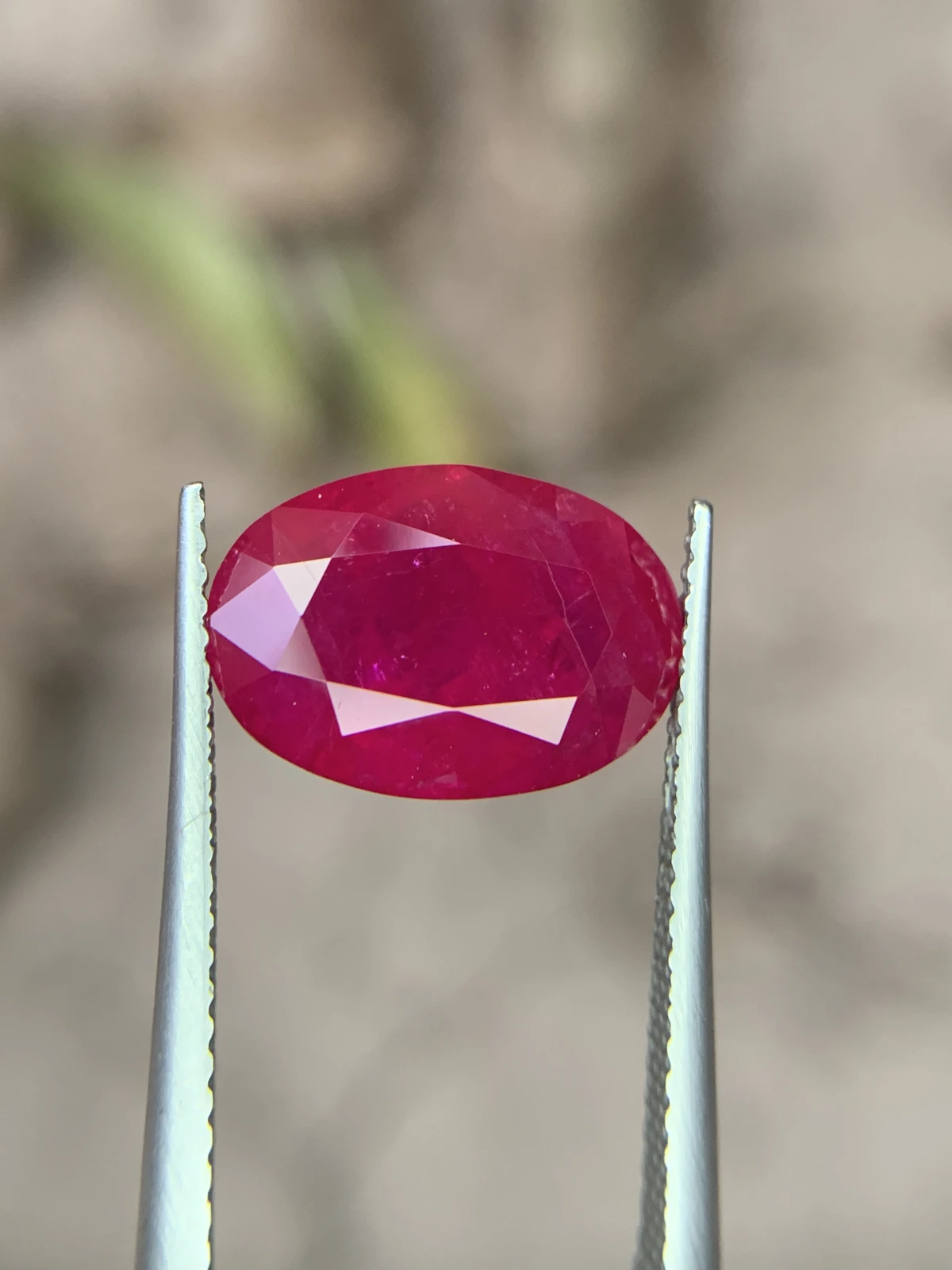 Bellerophon Certified 6.809 Ct Natural Ruby Oval Shape  Loose Gemstone