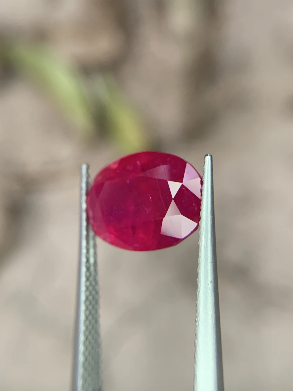 Bellerophon Certified 6.809 Ct Natural Ruby Oval Shape  Loose Gemstone