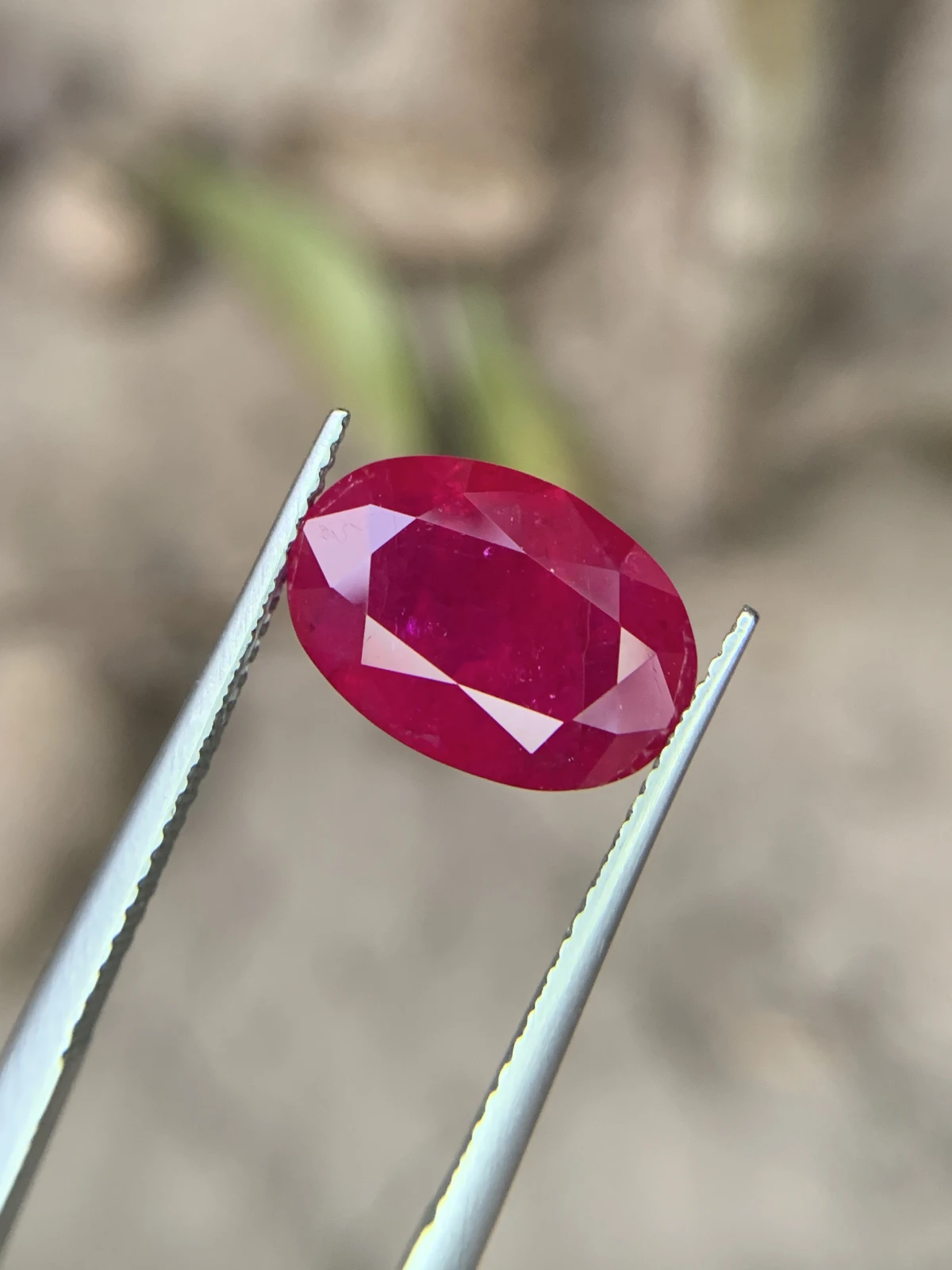 Bellerophon Certified 6.809 Ct Natural Ruby Oval Shape  Loose Gemstone