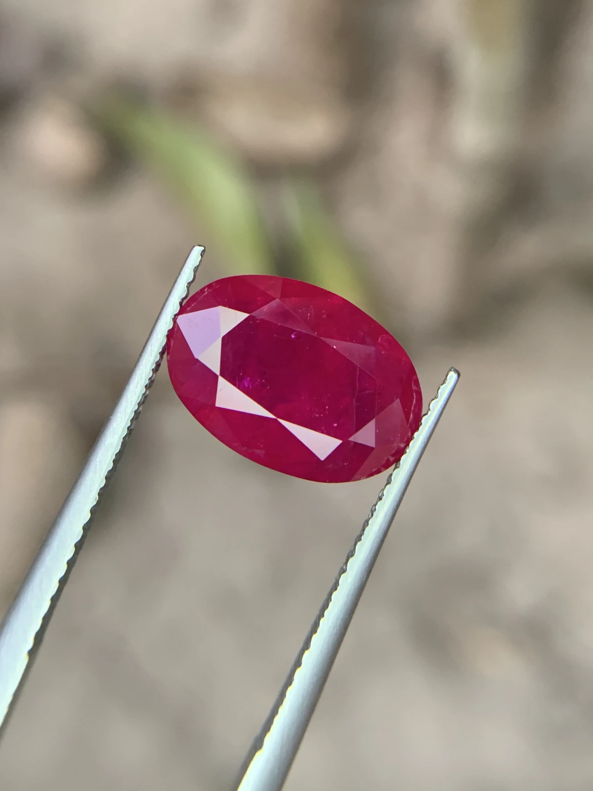 Bellerophon Certified 6.809 Ct Natural Ruby Oval Shape  Loose Gemstone
