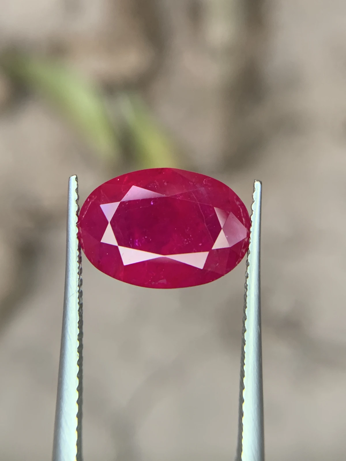 Bellerophon Certified 6.809 Ct Natural Ruby Oval Shape  Loose Gemstone