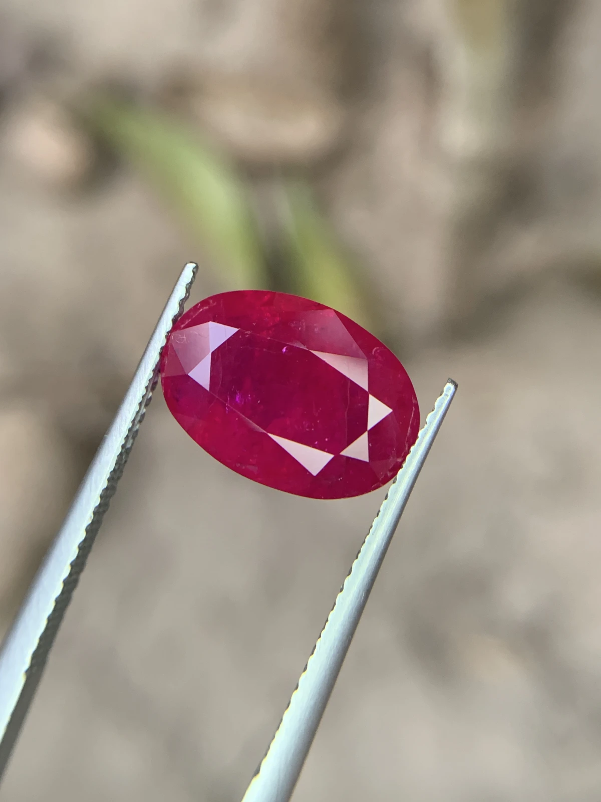 Bellerophon Certified 6.809 Ct Natural Ruby Oval Shape  Loose Gemstone