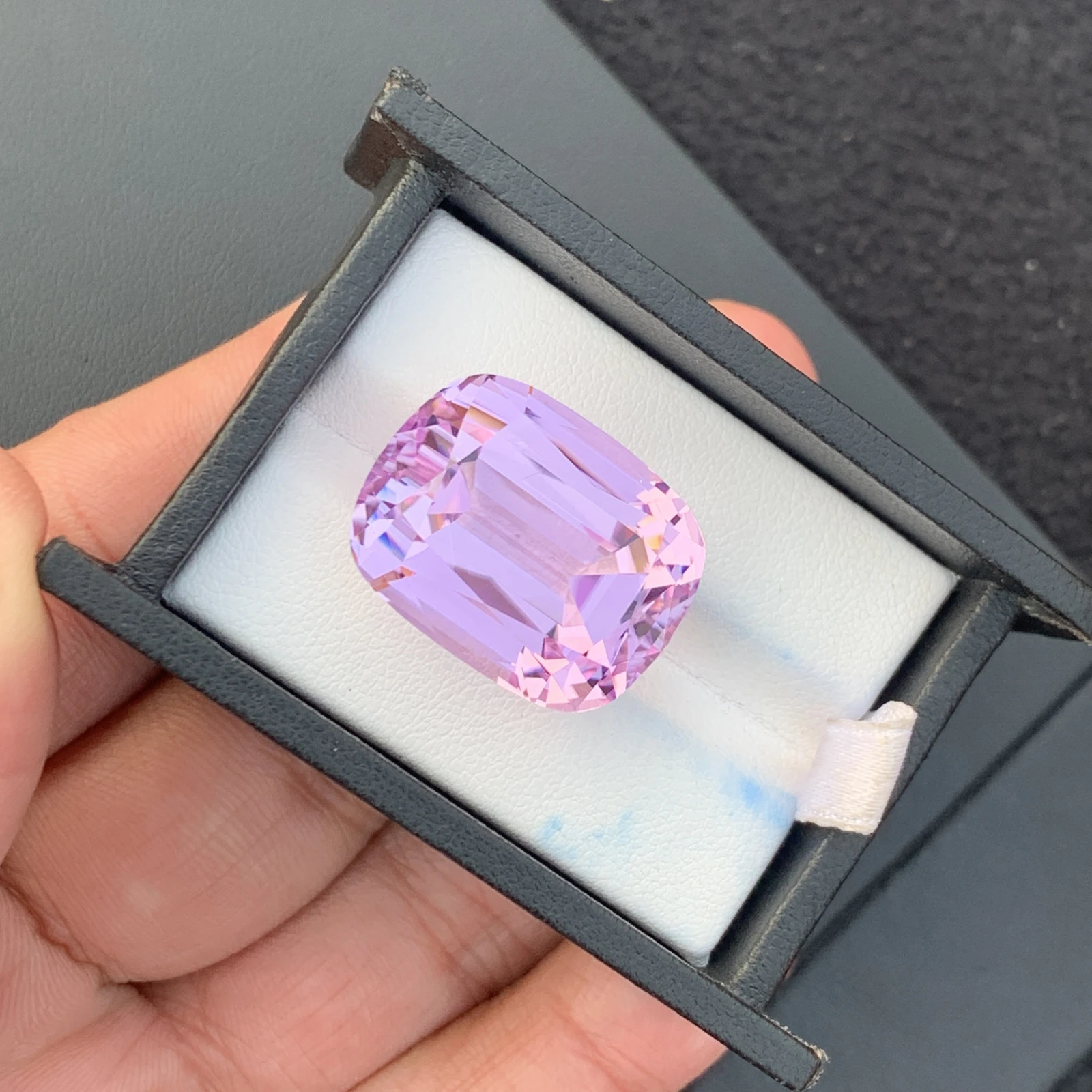 54.10ct Natural Pink Kunzite Cushion Loose Gemstone from Afghanistan