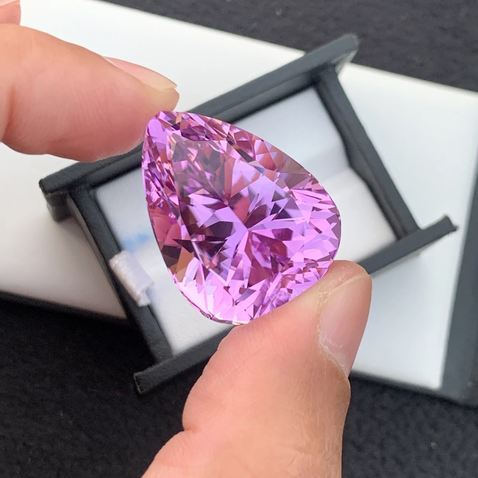 94.75ct Natural Pink Kunzite Pear Shape Loose Gemstone from Afghanistan