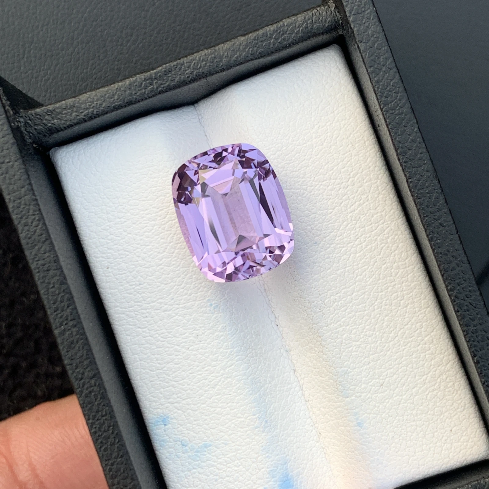 13 ct. Natural Unheated Kunzite Cushion Shape Loose Gemstone from Afghanistan