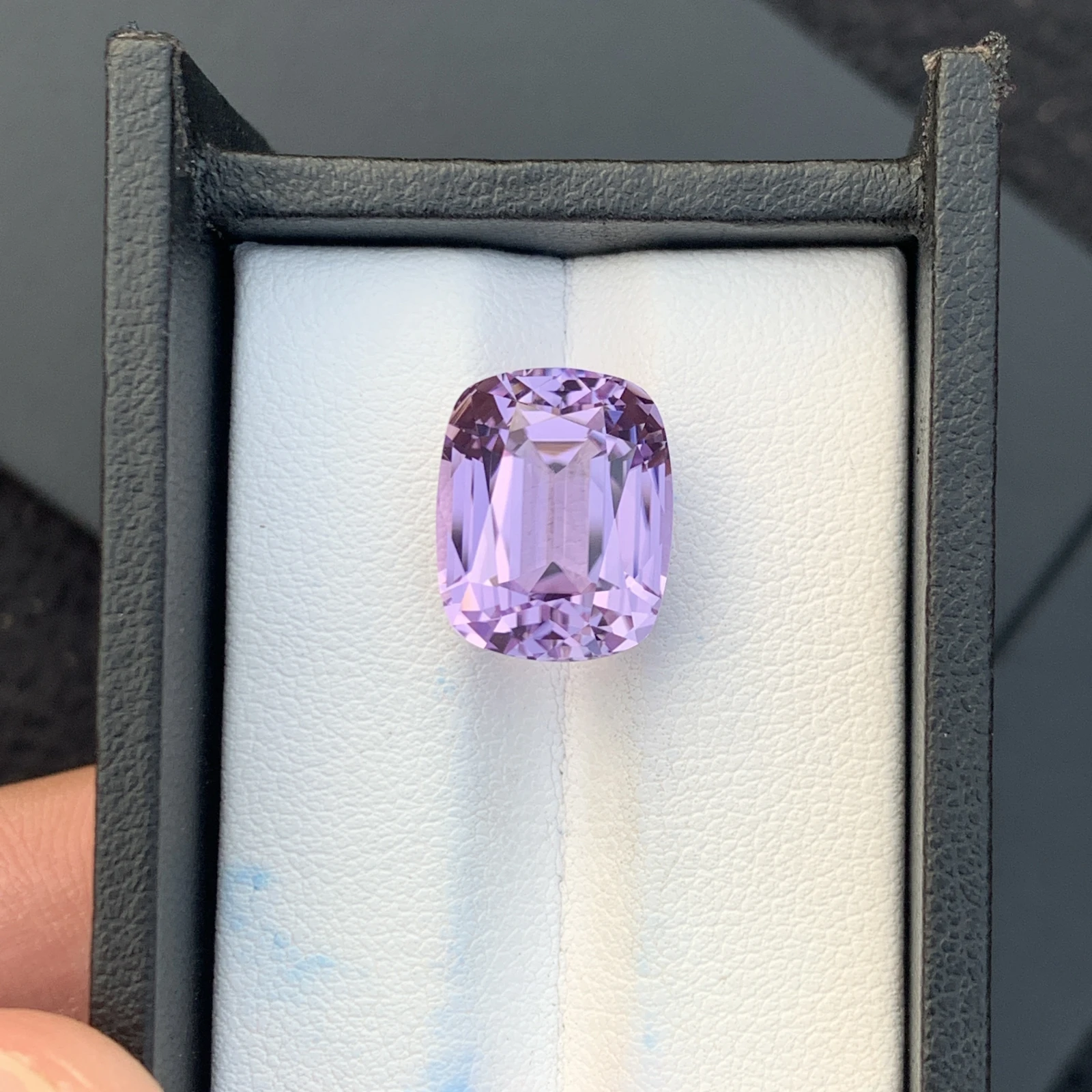 13 ct. Natural Unheated Kunzite Cushion Shape Loose Gemstone from Afghanistan