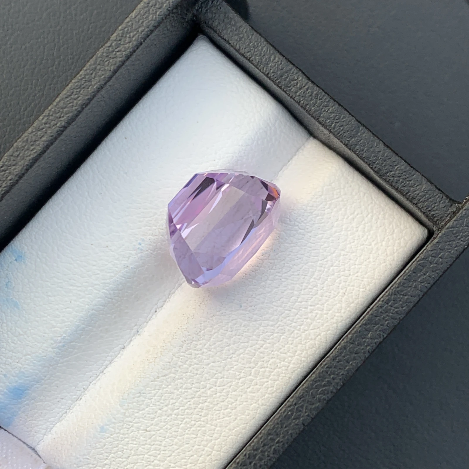 13 ct. Natural Unheated Kunzite Cushion Shape Loose Gemstone from Afghanistan