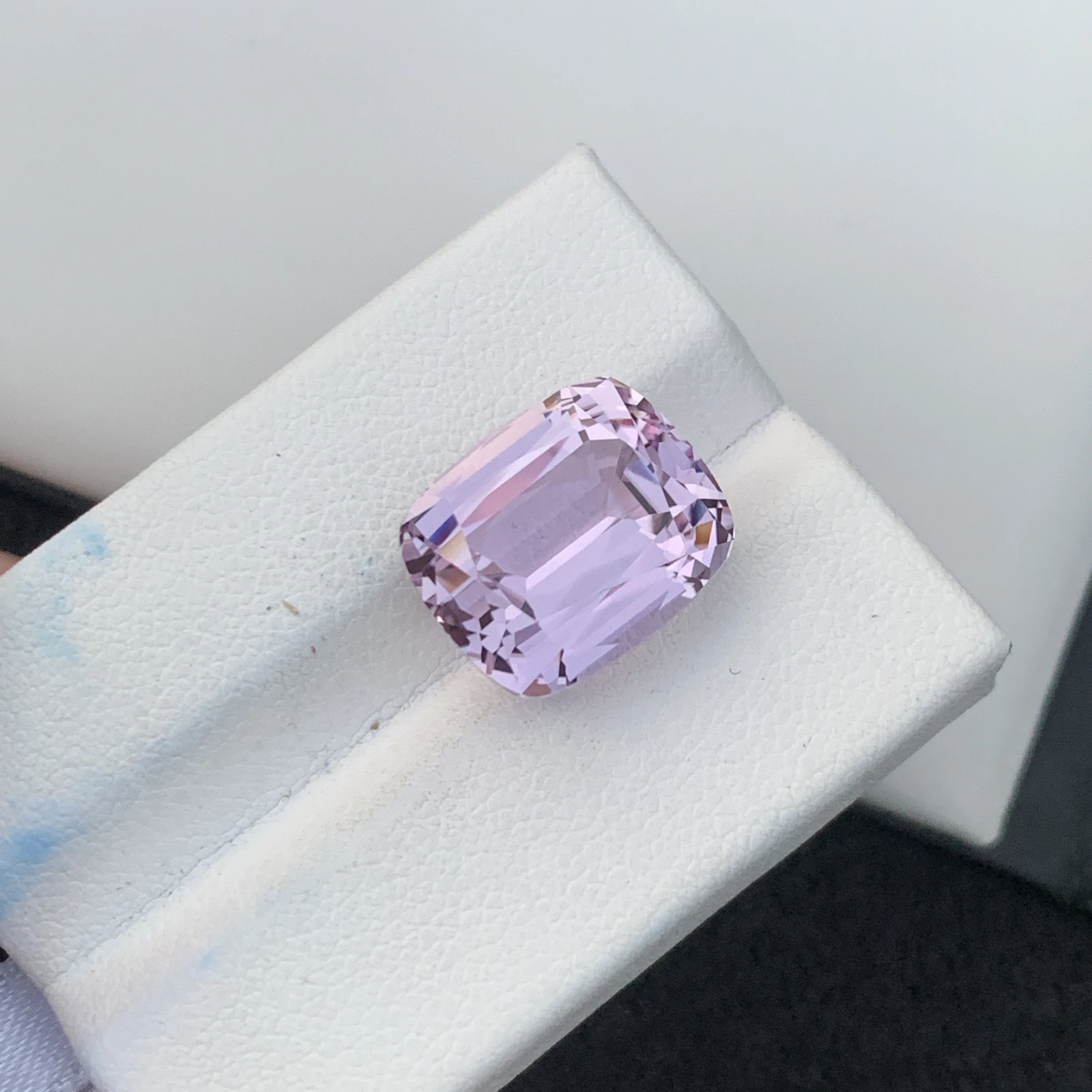 14.28 Ct Natural Unheated Pink Kunzite Cushion Shape Loose Gemstone from Afghanistan