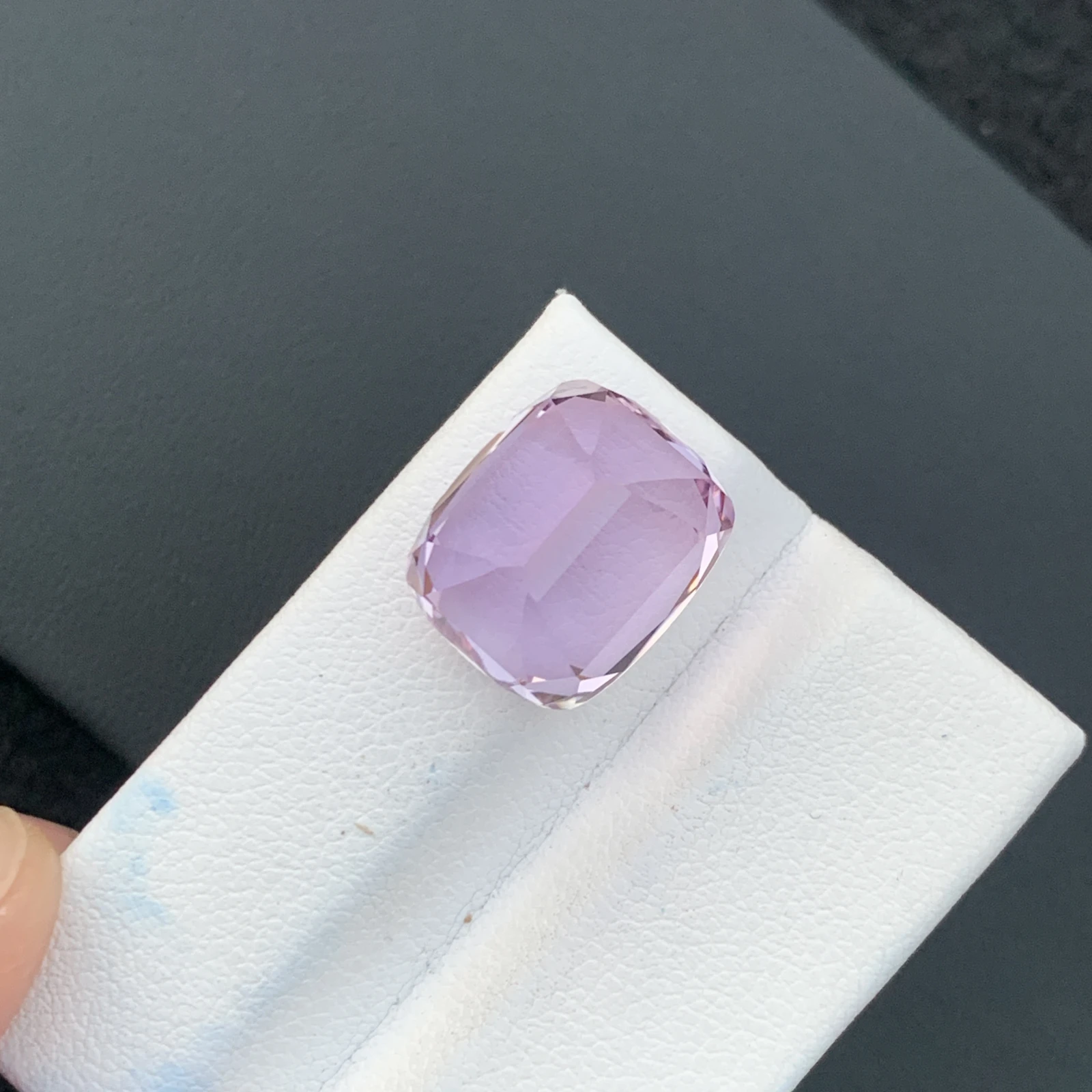 14.28 Ct Natural Unheated Pink Kunzite Cushion Shape Loose Gemstone from Afghanistan